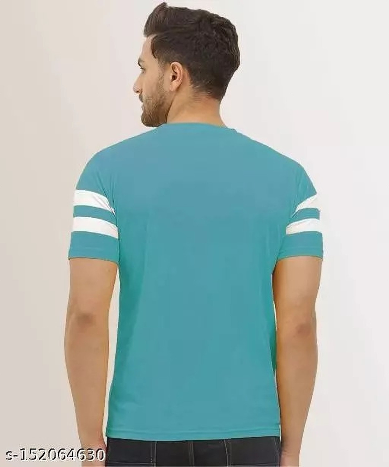 Image of R RIDACHY Pack of 2 Men Striped Round Neck Cotton Blend Multicolor T-Shirt