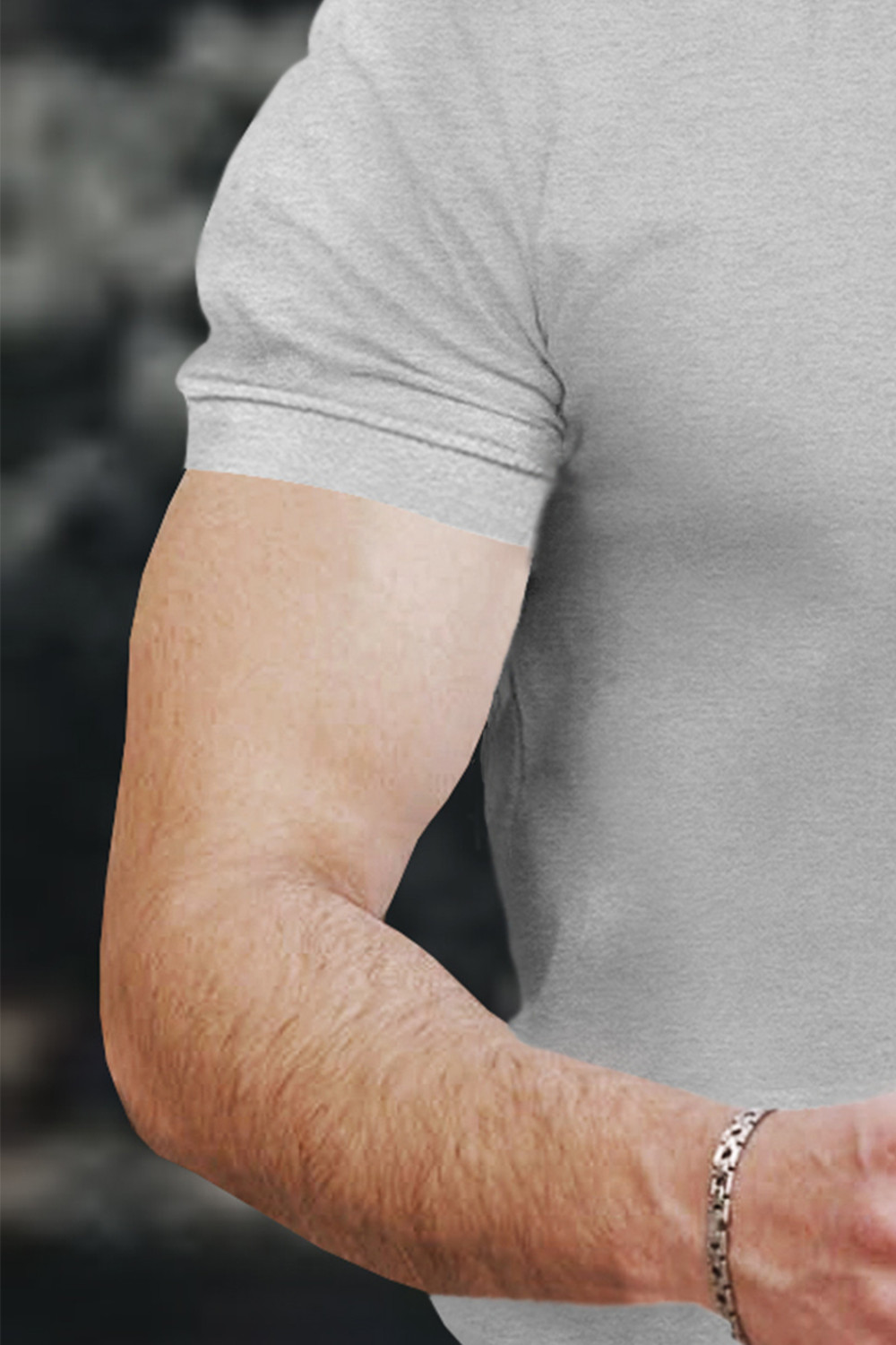 Image of TRIPR Men Solid Mandarin Collar Cotton Blend Grey T-Shirt