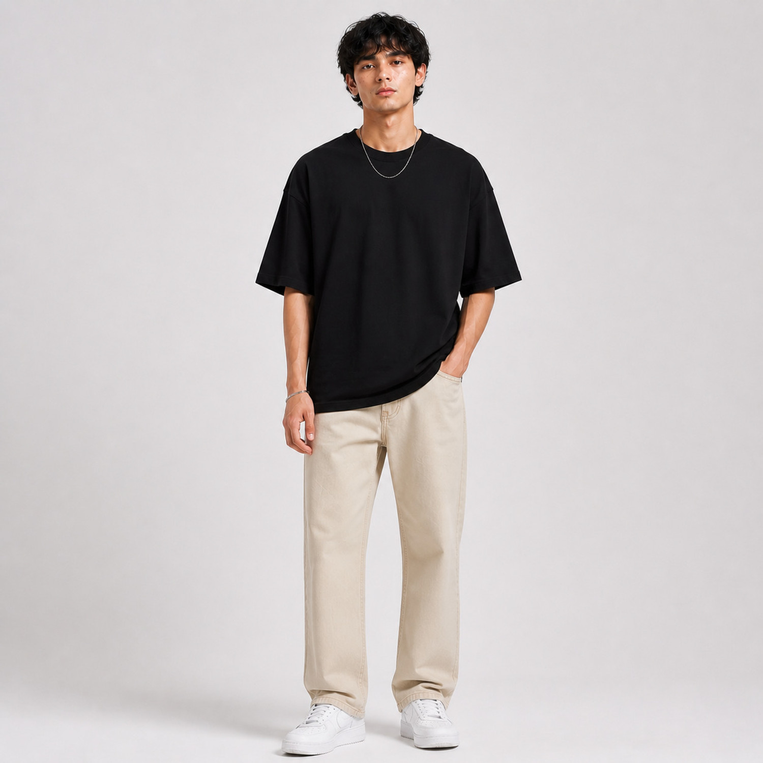 Greyscale Men Black Cotton T-Shirt - Image 1