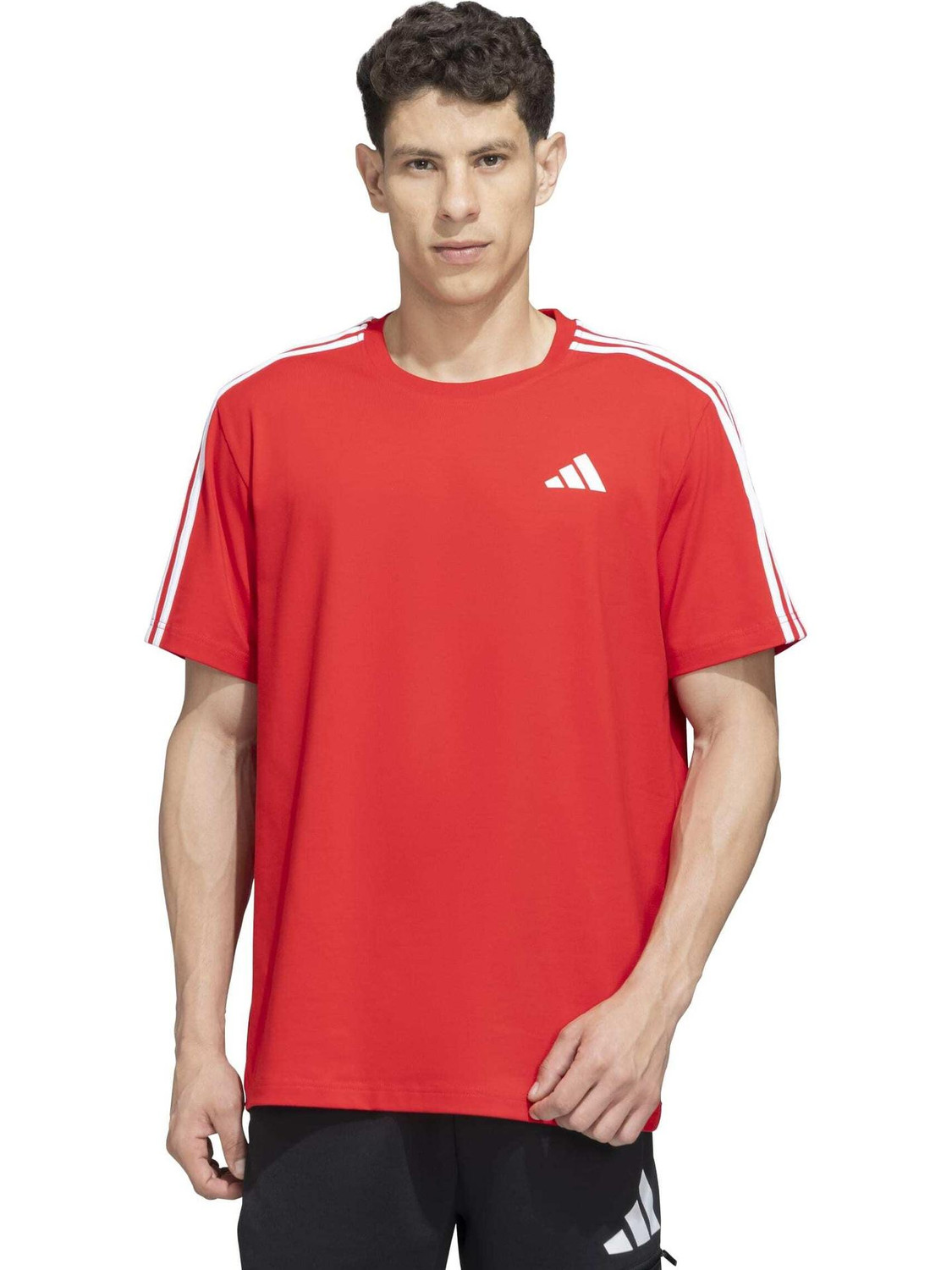 Image of ADIDAS M Q4 BL T Men Printed Crew Neck Pure Cotton Orange T-Shirt