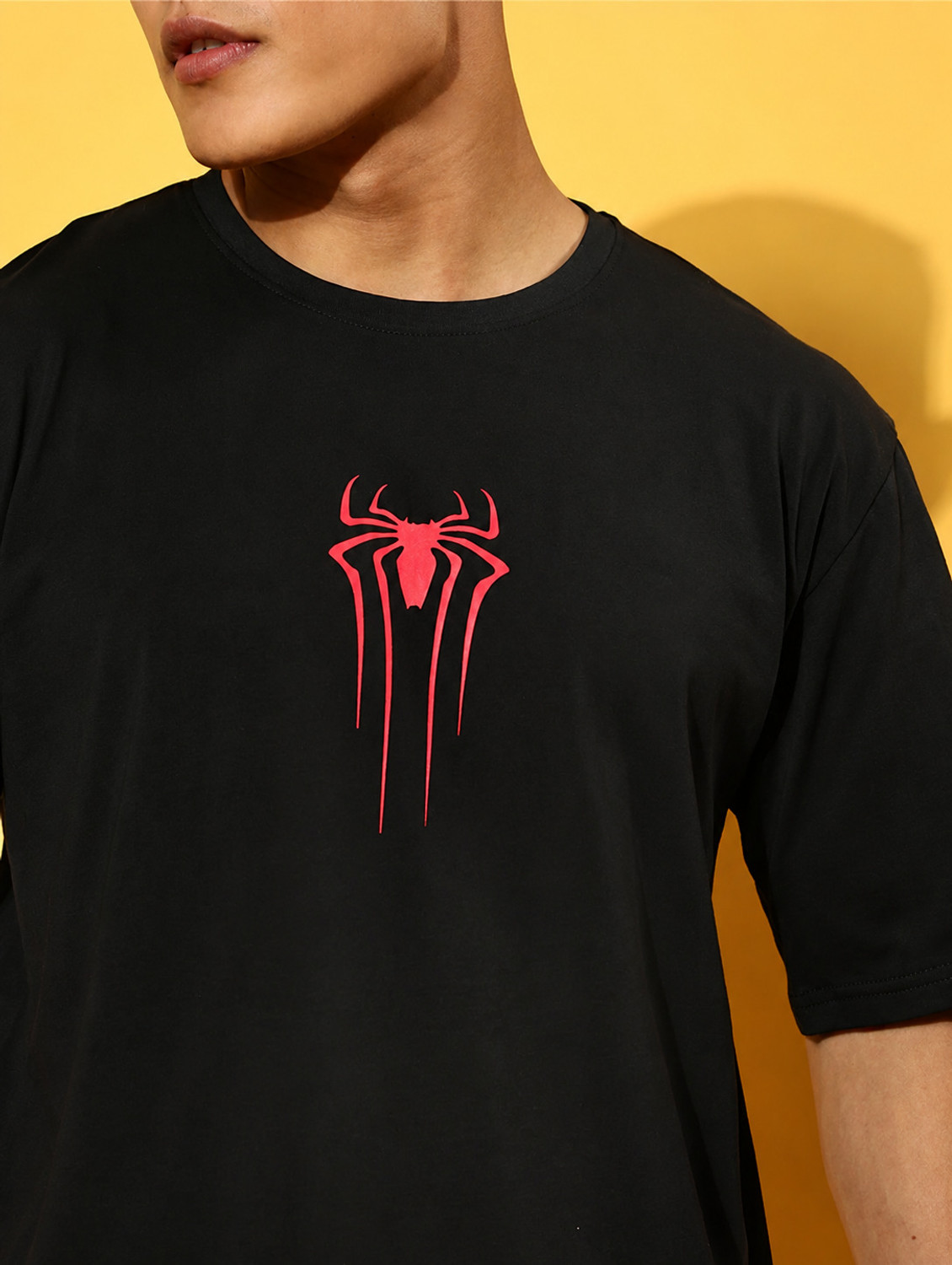 Image of Dialga Men Graphic Print Round Neck Pure Cotton Black T-Shirt