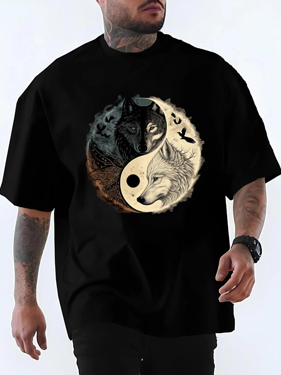 Image of MANIAC Men Solid Polo Neck Pure Cotton Black T-Shirt