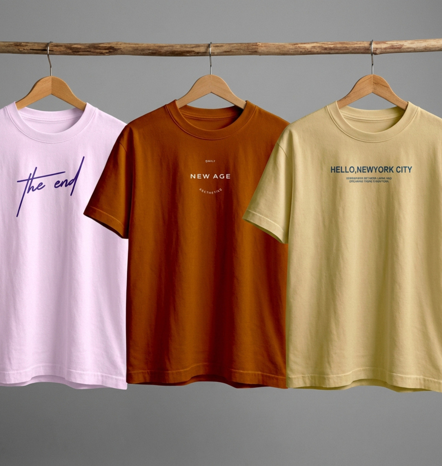Image of FLYIND VOGUE OUTFIT Men Printed Round Neck Cotton Blend Beige, Brown T-Shirt