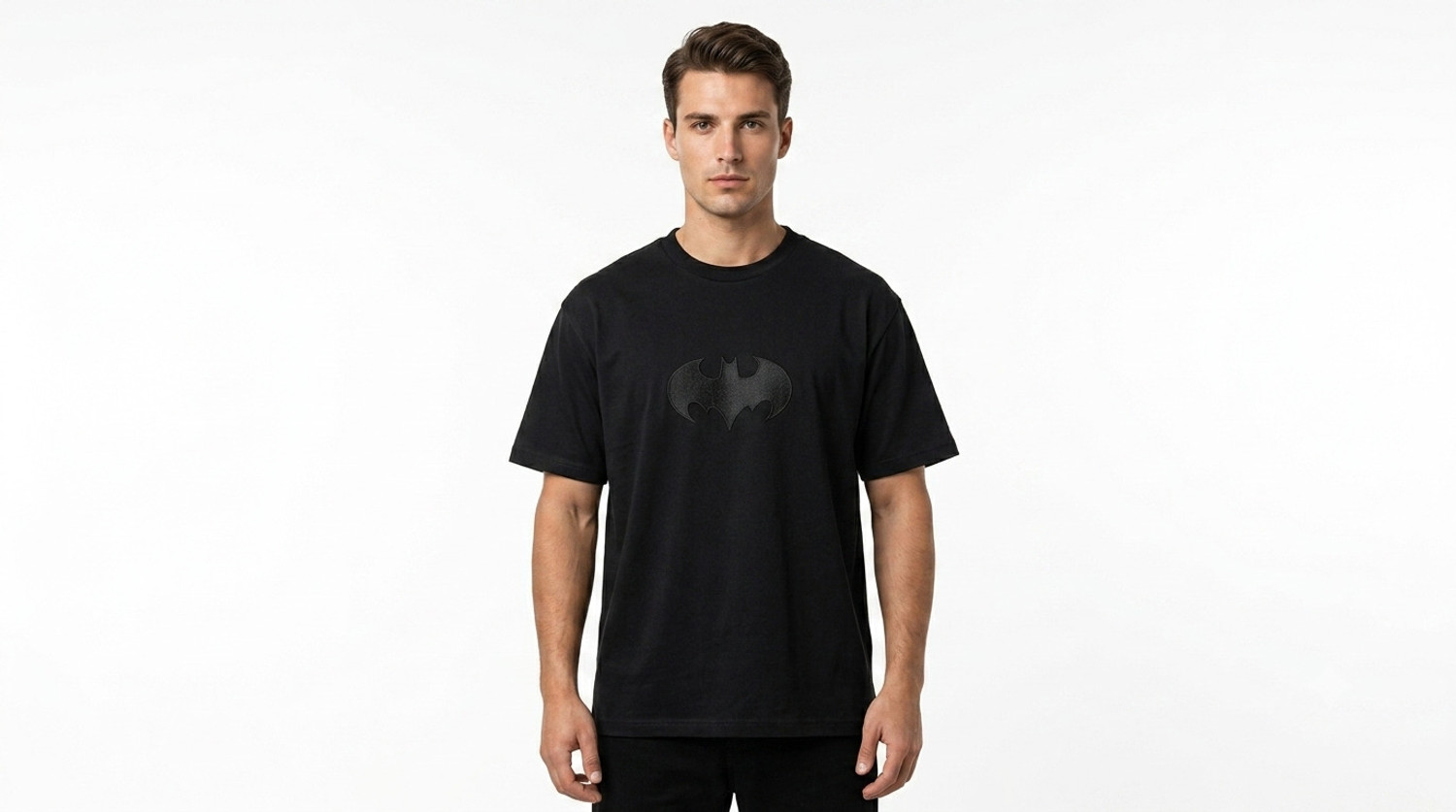 Image of TRIPR Men Solid Mandarin Collar Cotton Blend Dark Green T-Shirt