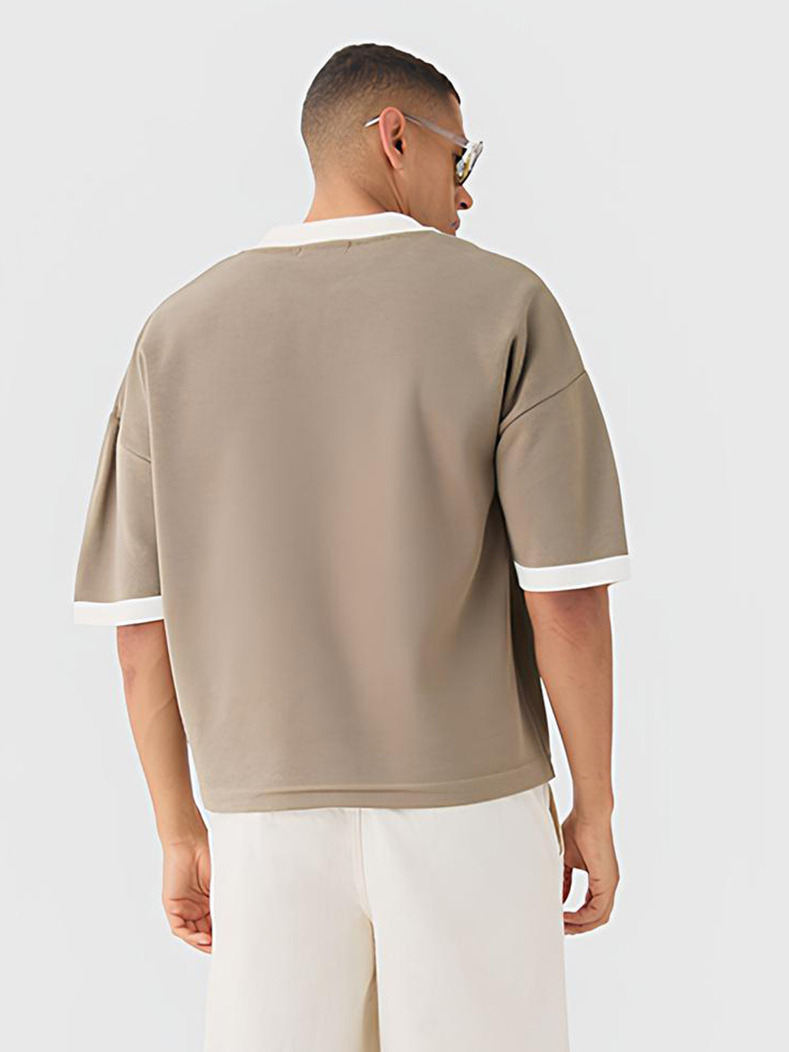 Image of Eriko Men Sporty Polo Neck Polyester Multicolor T-Shirt