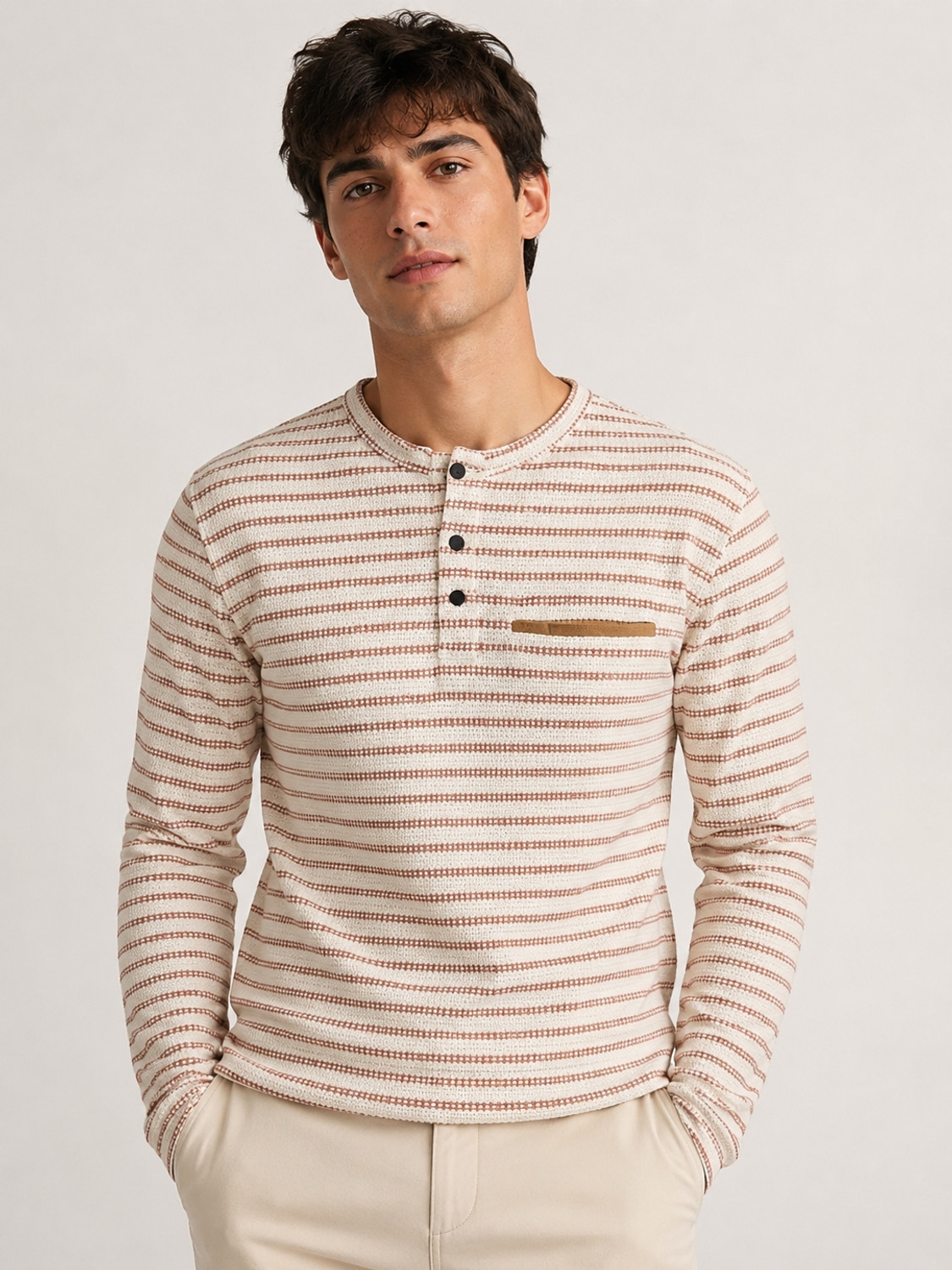 Image of Oneway Men Full Sleeve Solid Sweatshirt