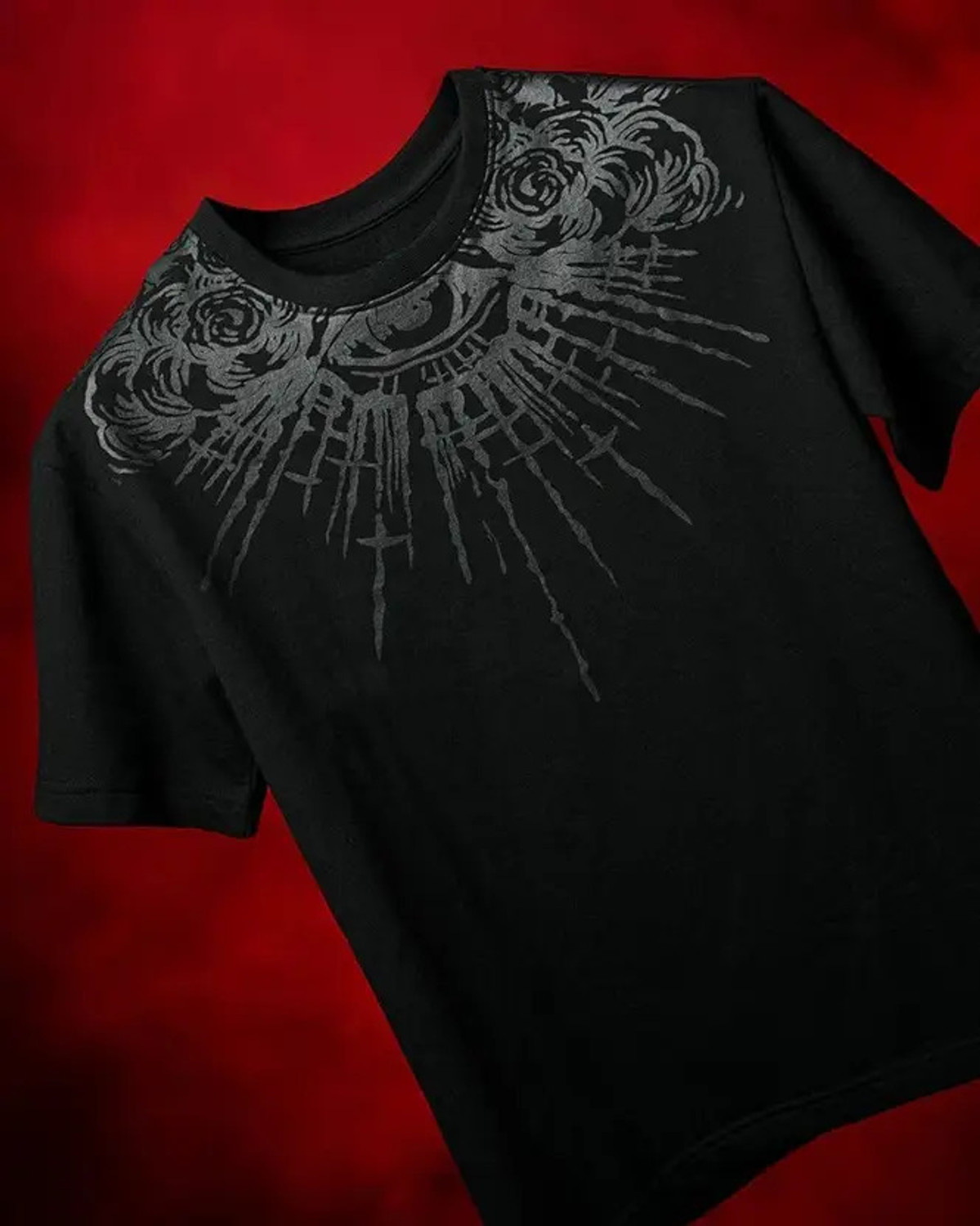 Image of SBBCREATION Men Typography Round Neck Pure Cotton Black T-Shirt