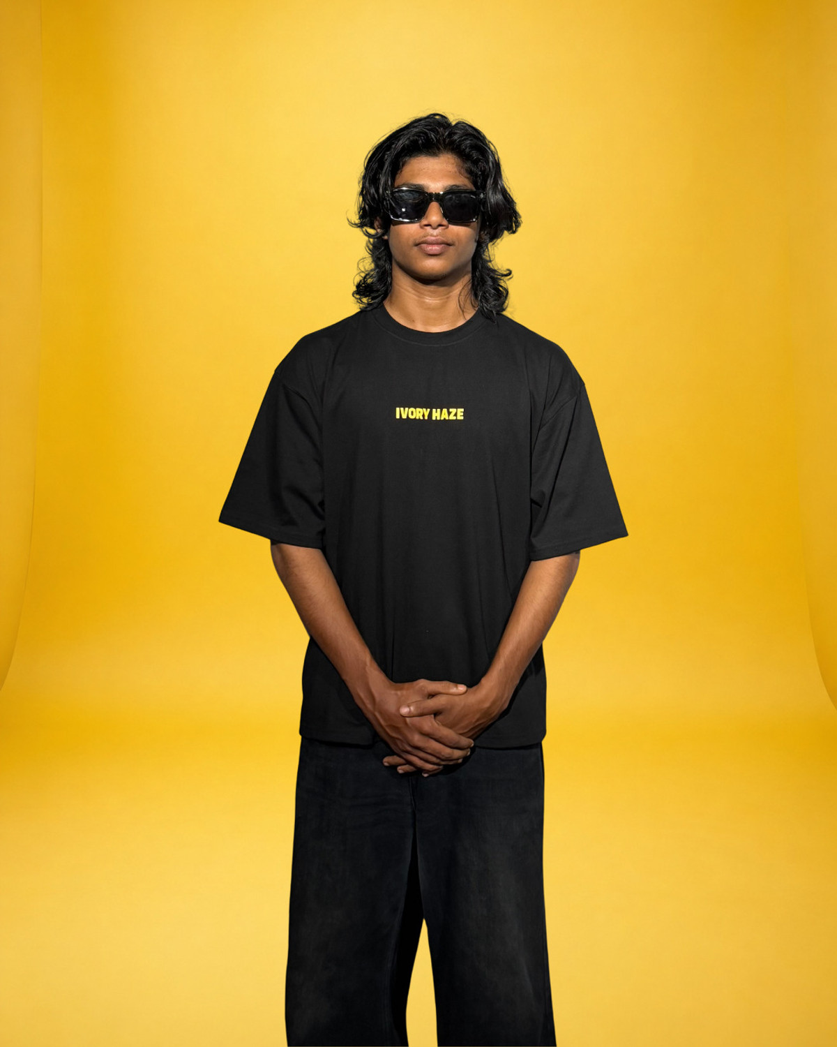 Image of The Souled Store Men Embroidered Round Neck Pure Cotton Yellow T-Shirt