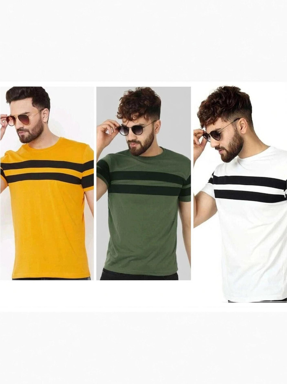 Image of TRIPR Men Solid Mandarin Collar Cotton Blend Black T-Shirt