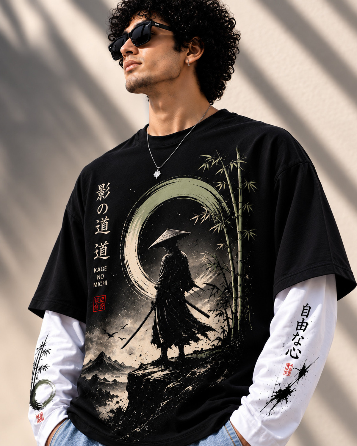 Larren Devis Men Black Round Neck T-Shirt - Image 3