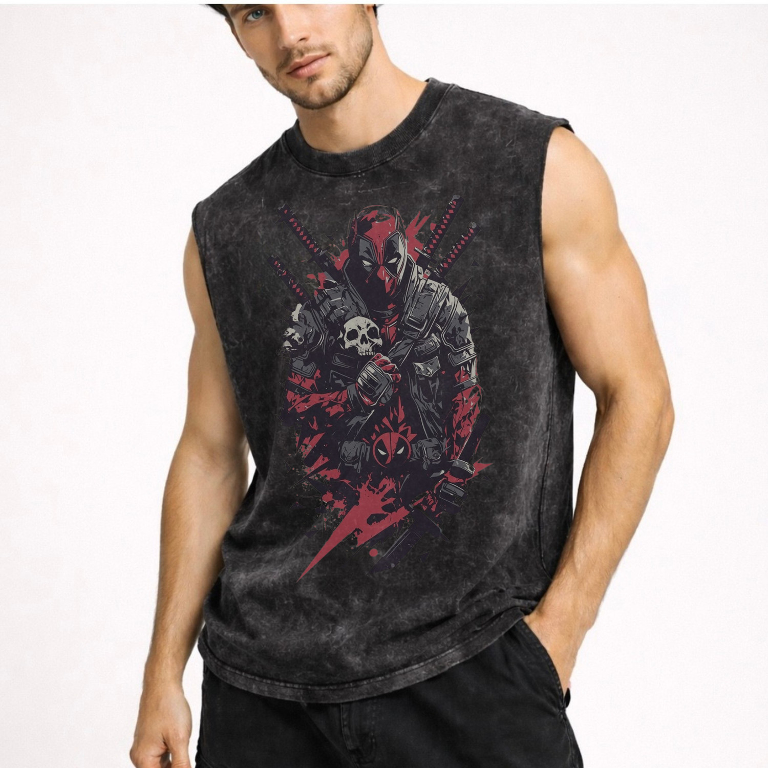 PERKYYWEAR Men Black Round Neck T-Shirt - Image 2