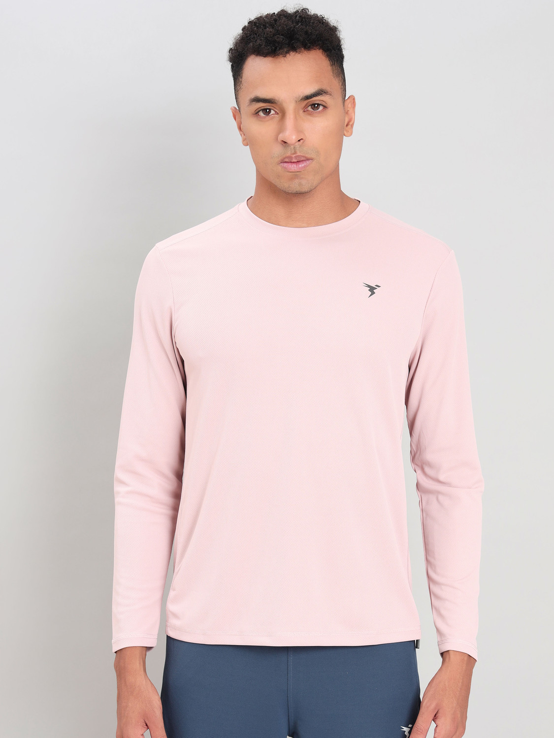 TECHNOSPORT Men Pink Polyester T-Shirt - Image 1