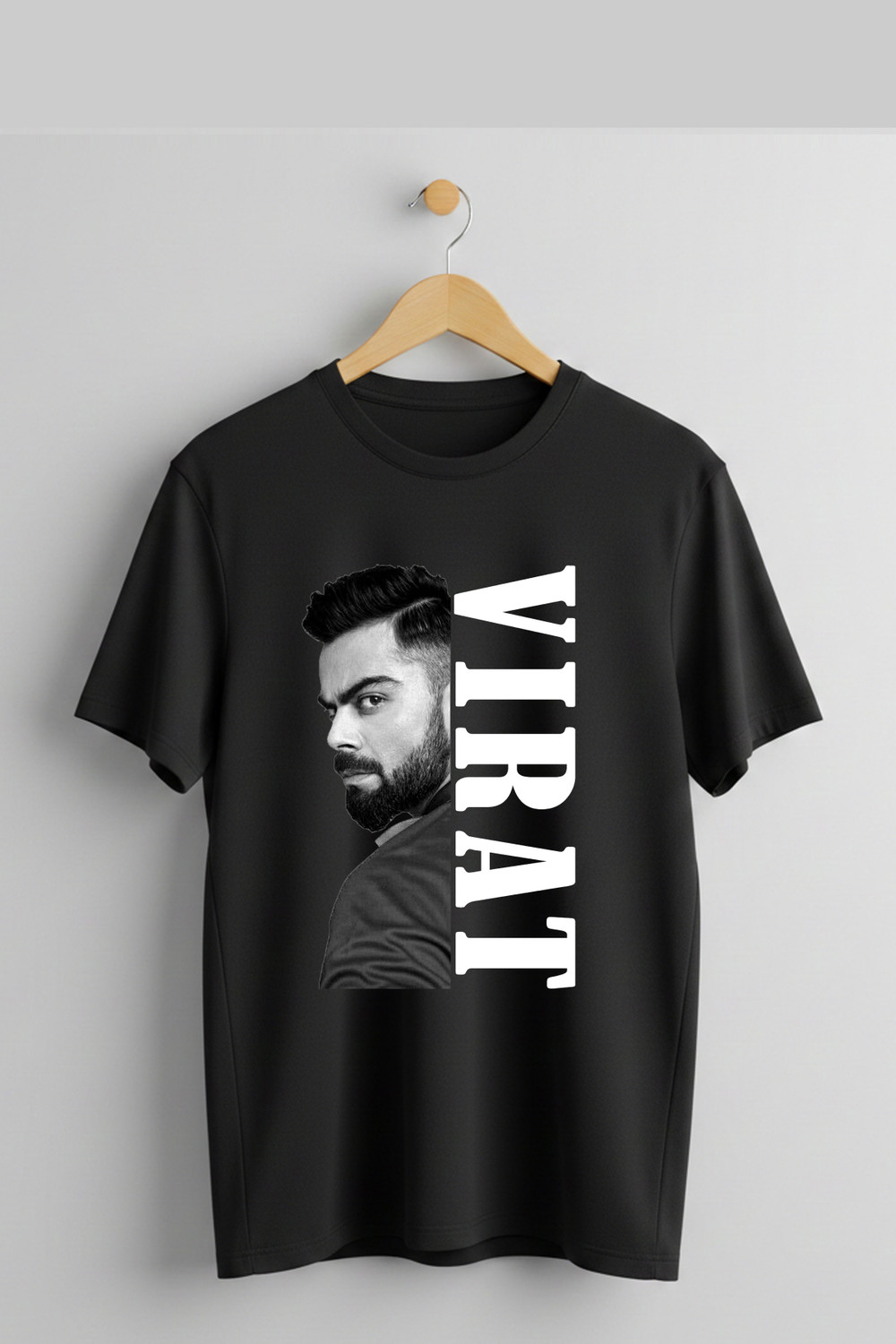 Tee Gallery Men Graphic Print, Typography Round Neck Polyester Black T-Shirt - Image 1