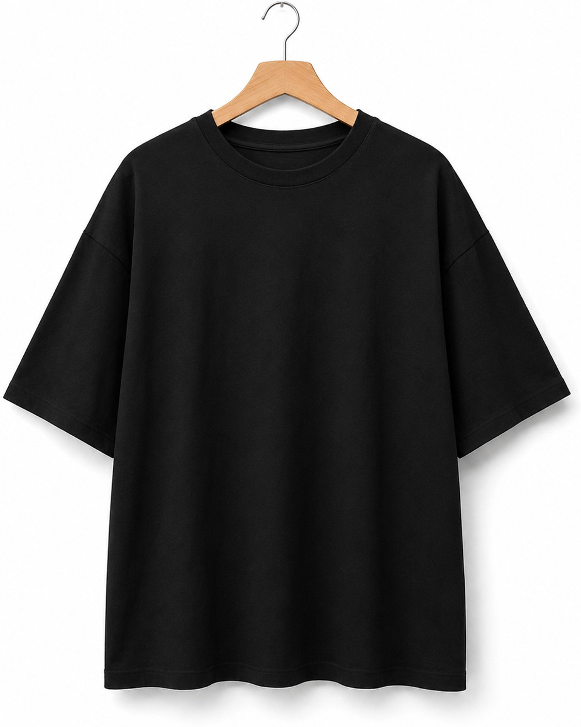 Image of dione fashion Couple Printed Round Neck Pure Cotton Black T-Shirt