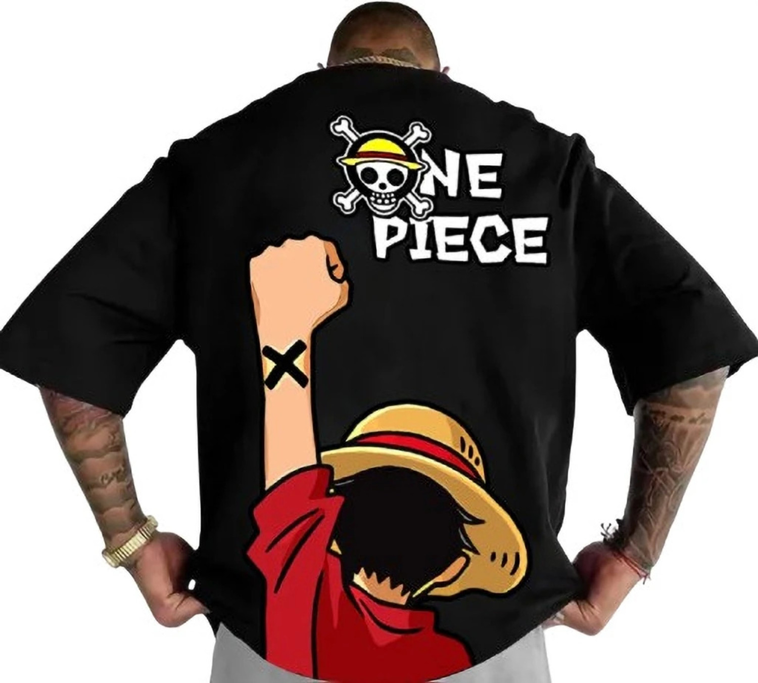 Image of Crazybee - CB Men Graphic Print Round Neck Pure Cotton Beige T-Shirt