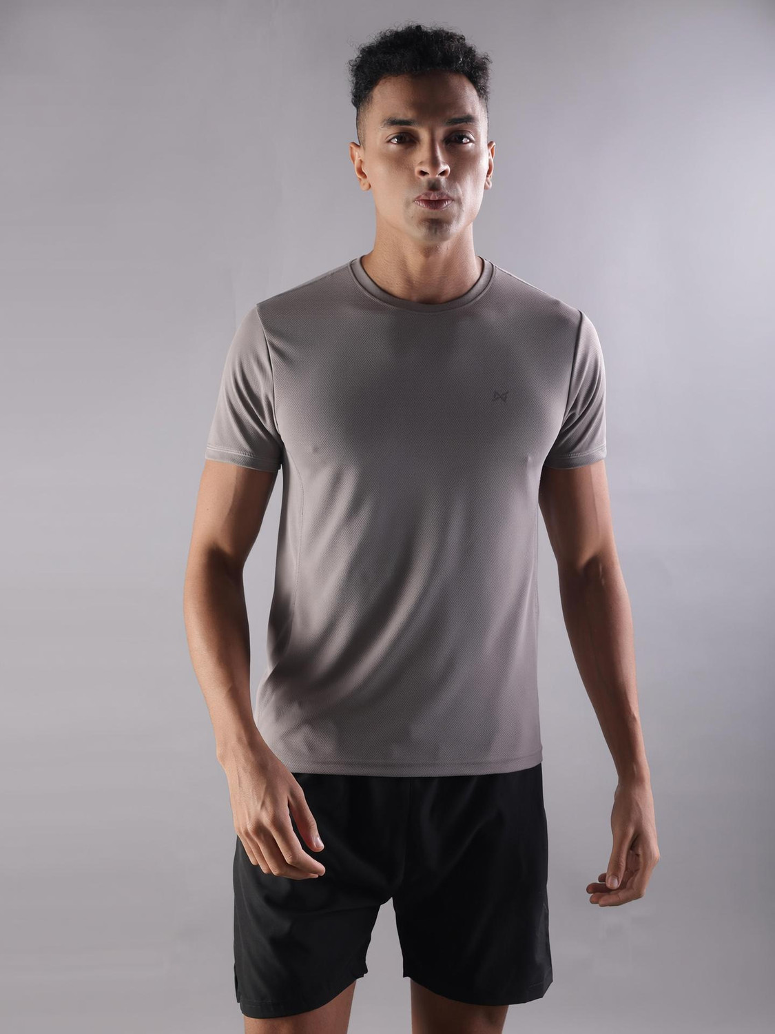 Image of Force NXT Pack of 2 Men Solid Round Neck Pure Cotton Blue, White T-Shirt