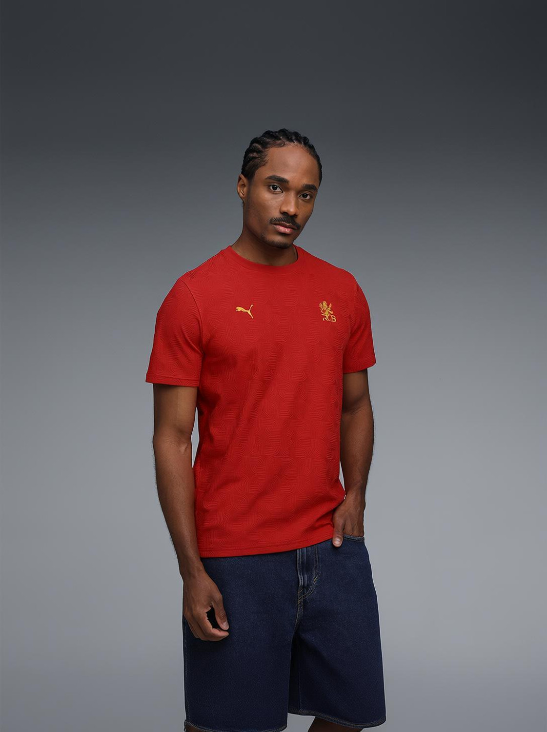 PUMA Men Red Crew Neck T-Shirt - Image 6