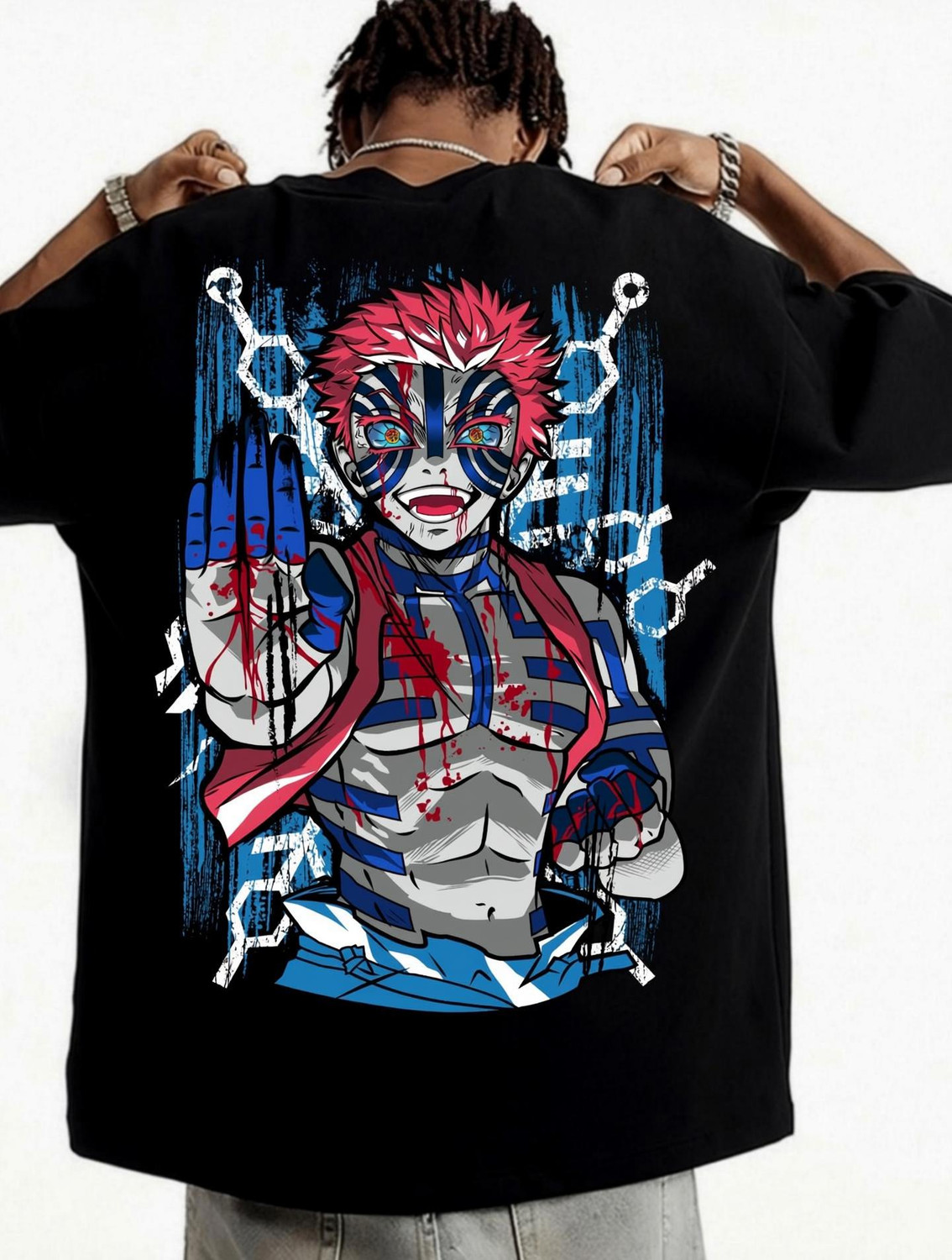 Image of TOM TEES Men Graphic Print Round Neck Pure Cotton Black T-Shirt