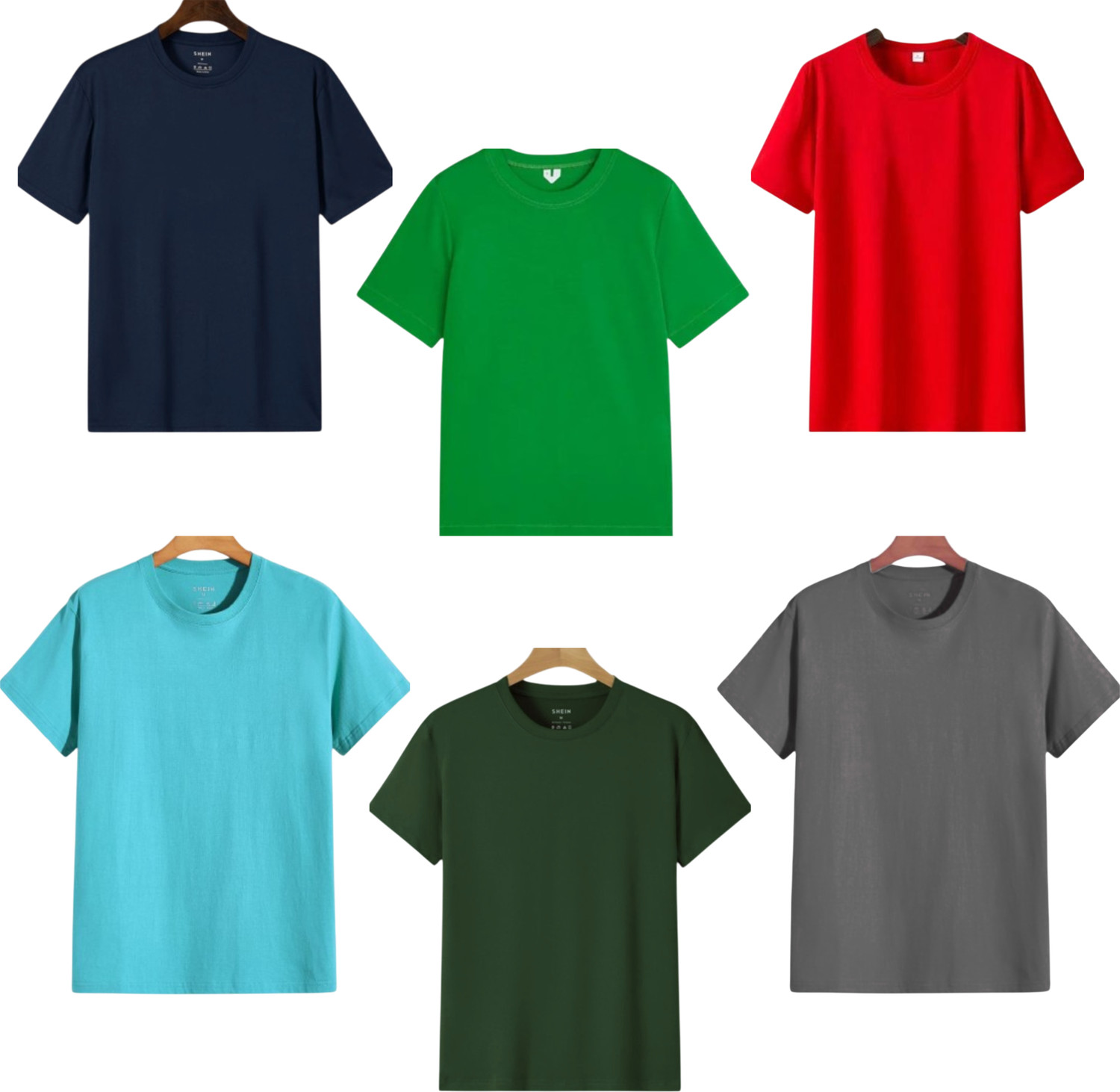Image of lalita creation Pack of 4 Men Solid Round Neck Polyester Silver, Grey, White, Black T-Shirt