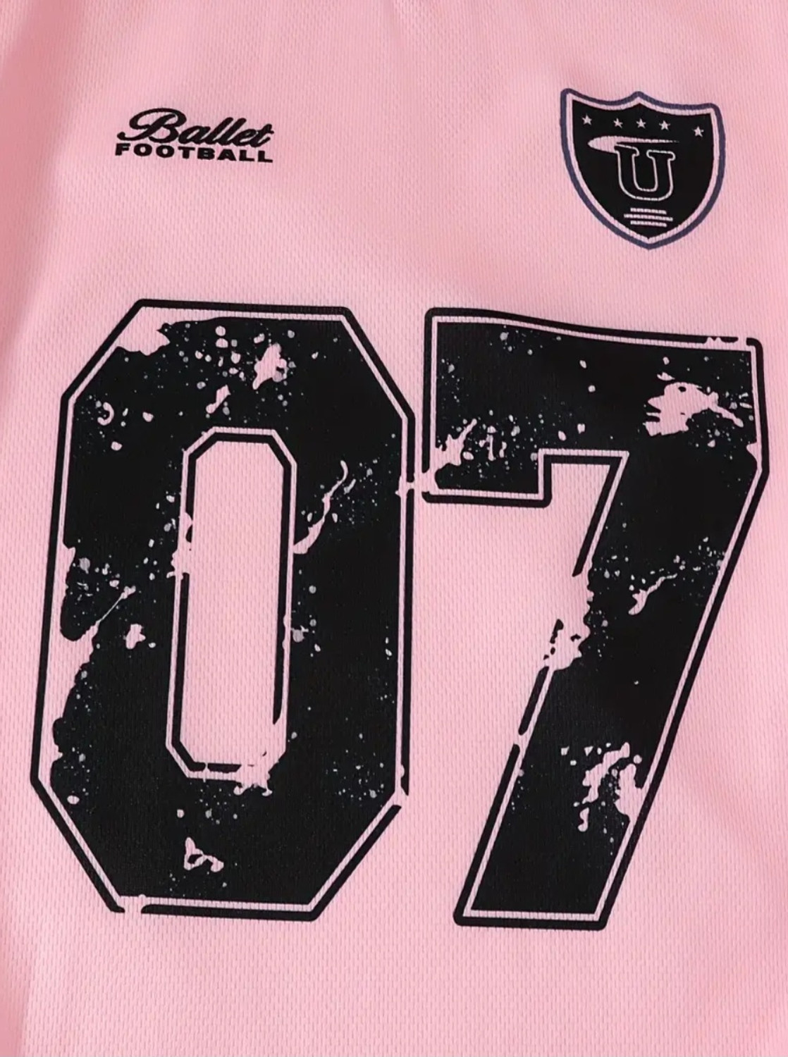 Image of ENGLISHPREMIUM Women Printed V Neck Polyester Pink, Black T-Shirt
