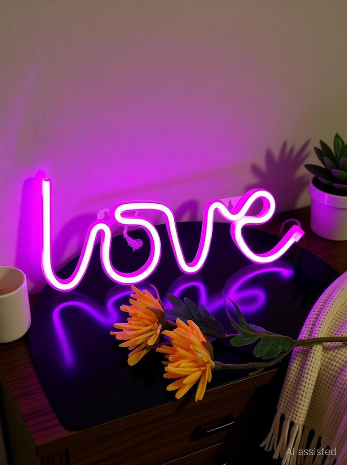 Image of Satyam Kraft Marquee Alphabet Shaped Neon Led Light for Home Decoration and Wall Lamp, Pink, 1 Piece (Letter-@) Night Lamp (19 cm, Pink)