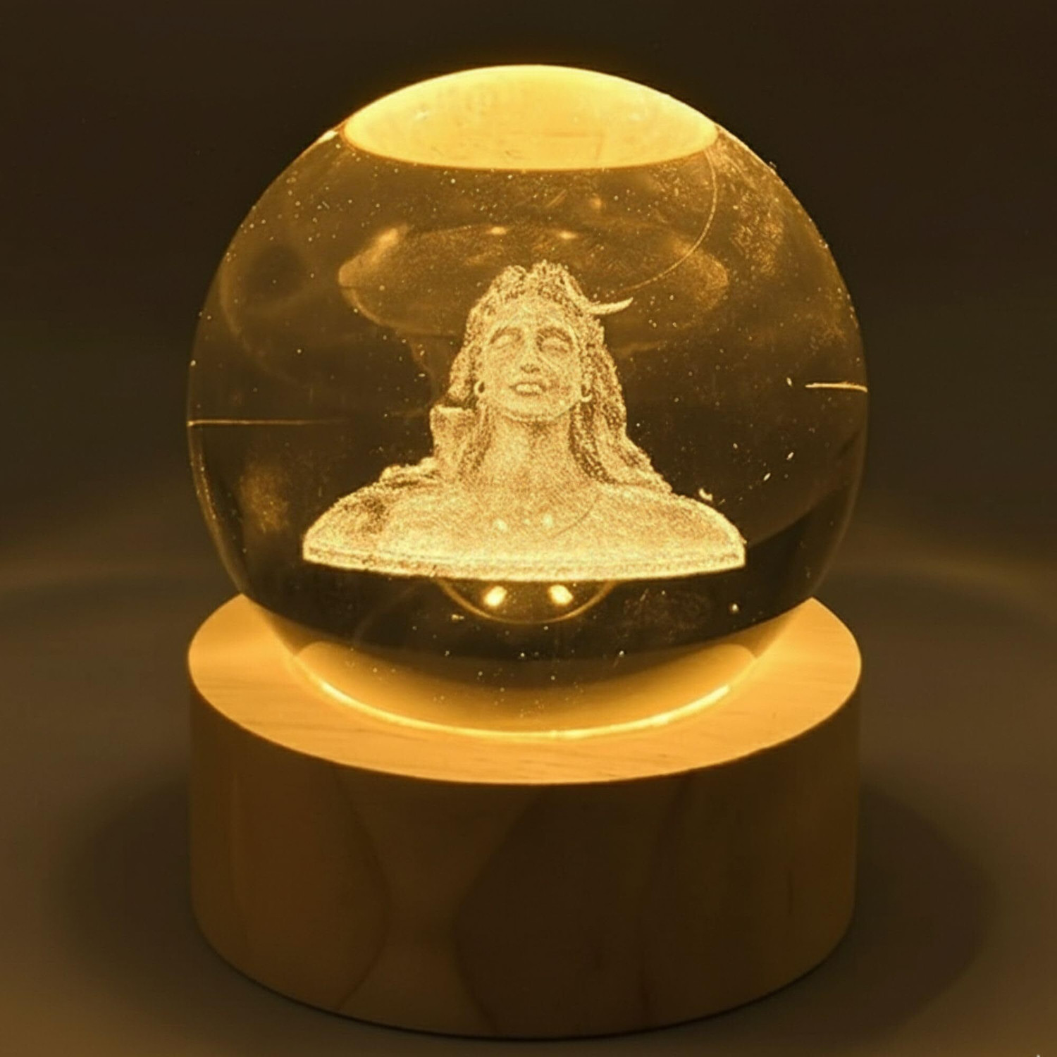 Image of Lilone usb visualization lamp Table Lamp (8 cm, Orange, Beige)