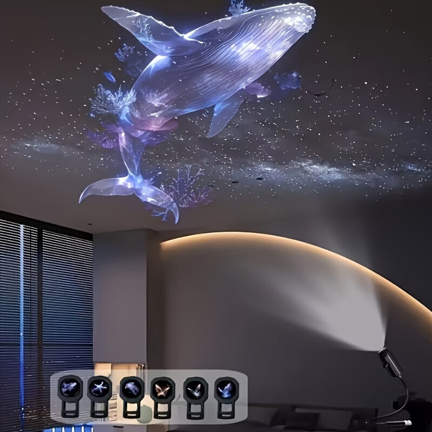 Image of WISEBONE Galaxy Star Projector Night Light with Projection LED Ceiling Projector Lamp Night Lamp (12 cm, Multicolor)