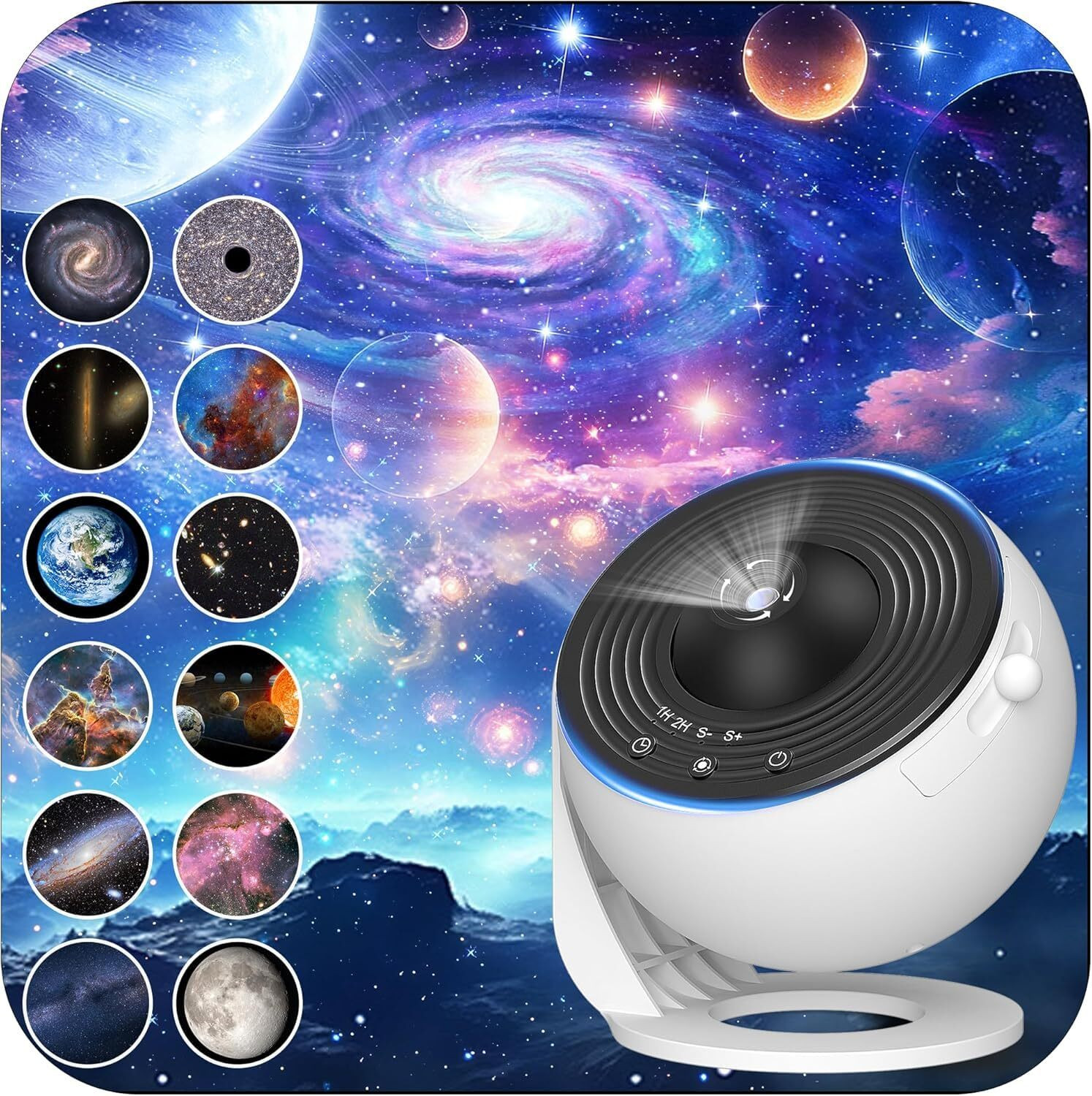 Image of crobat Night Lights LED Ocean Wave Star Projector, for Bedroom (100 lm) Projector (White)