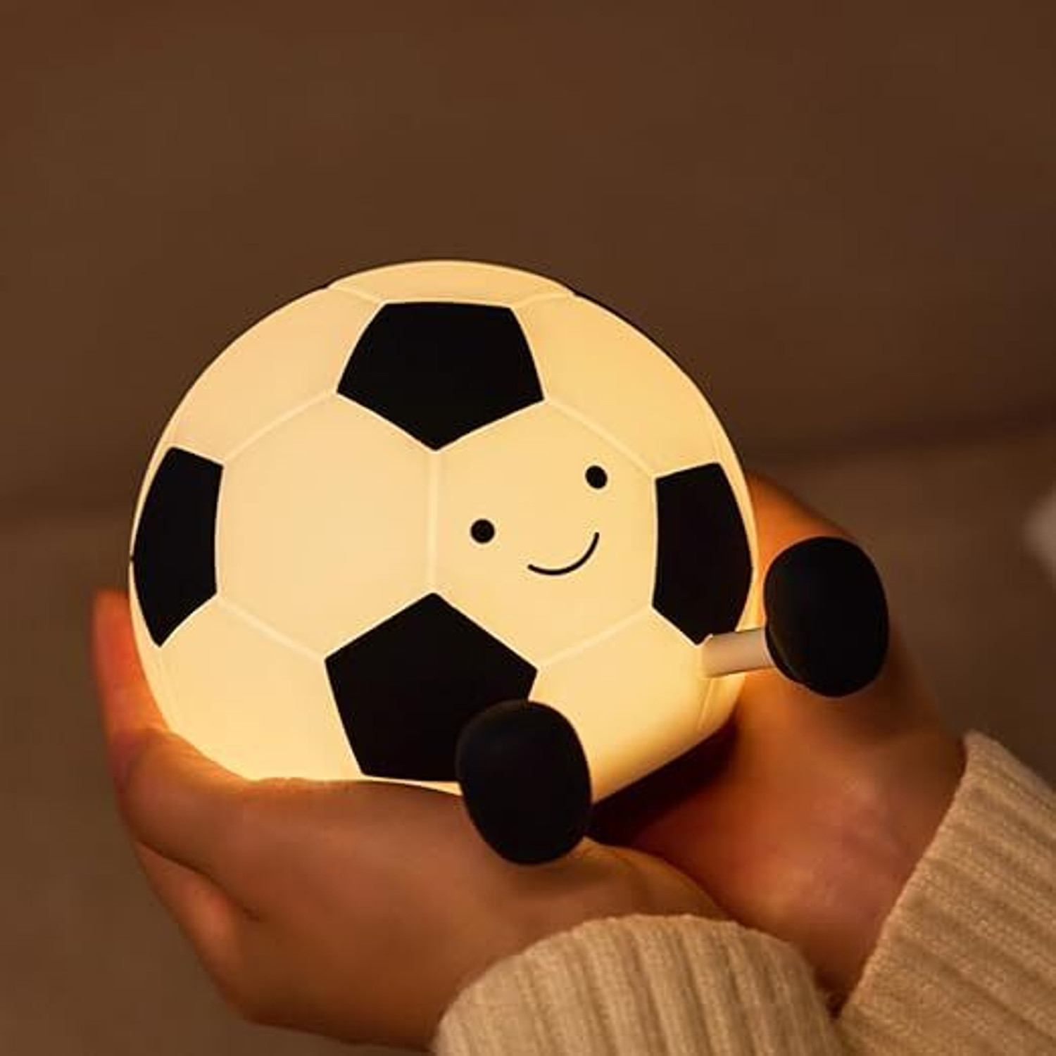 Image of Gift Me Bazar 3D Illusion Football Desk Table Lamp Real Madrid Night Lamp Table Lamp (16.4 cm, warm white)