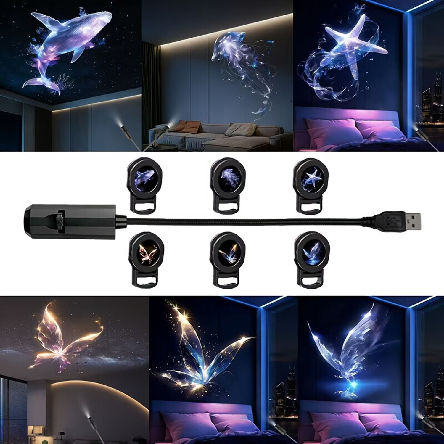 Image of WISEBONE Galaxy Star Projector Night Light with Projection LED Ceiling Projector Lamp Night Lamp (12 cm, Multicolor)