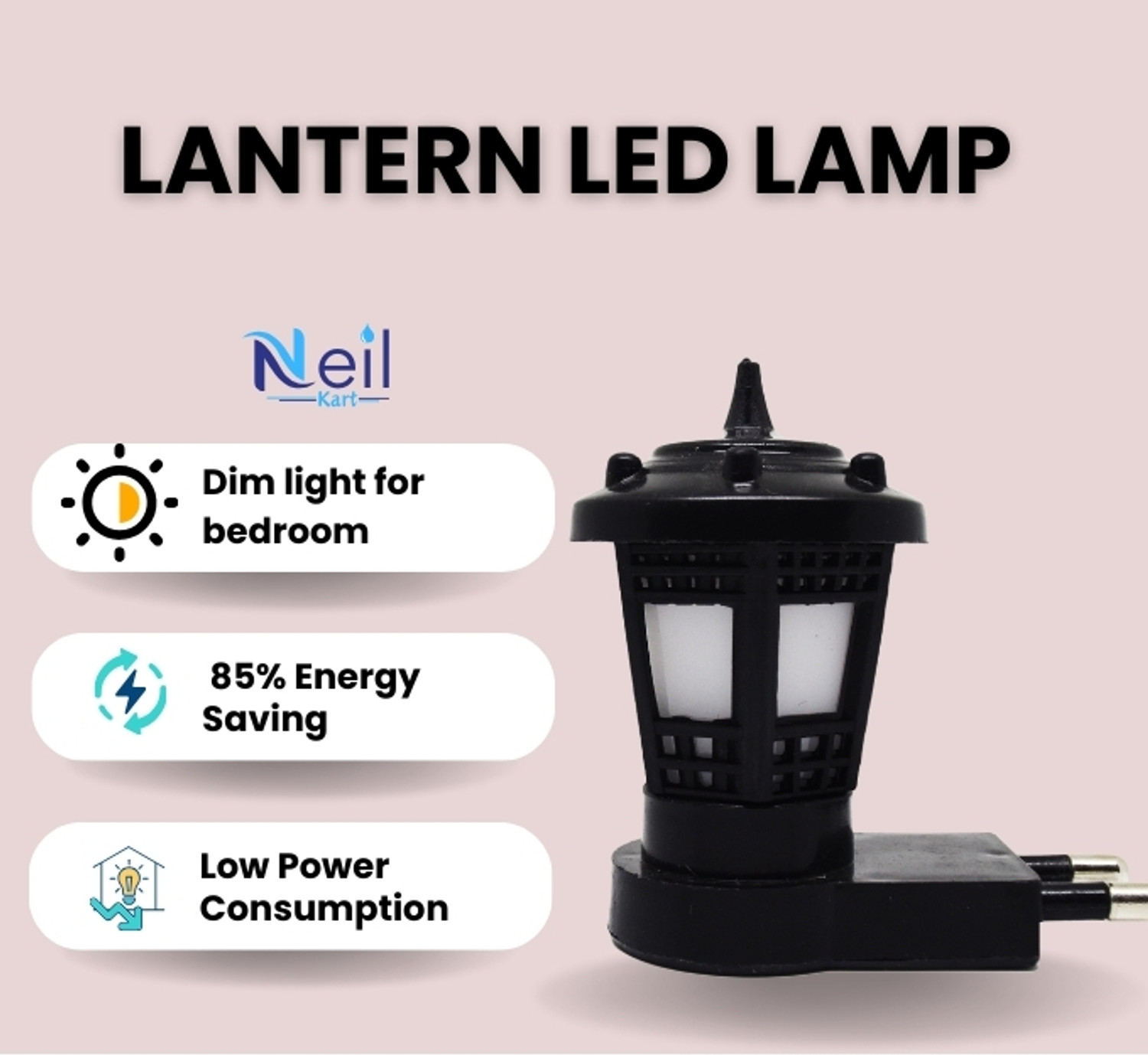Image of Neil-Kart Lantern LED Lamp-02 Night Lamp (10 cm, Natural White)