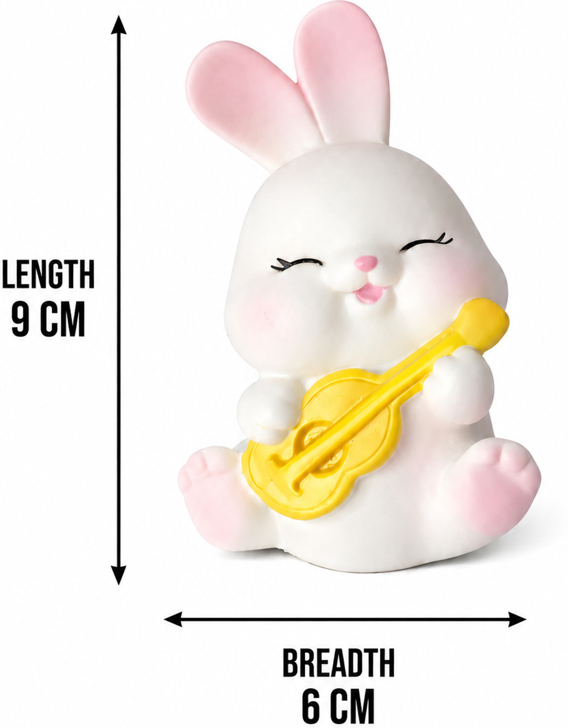 Image of Gridcart Cute Bunny Night Lamp Night Lamp (8 cm, White, Yellow, Pink)