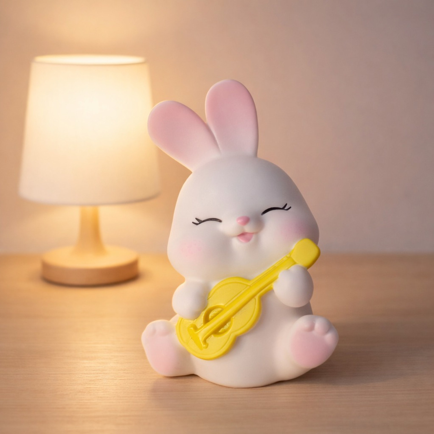 Image of Gridcart Cute Bunny Night Lamp Night Lamp (8 cm, White, Yellow, Pink)