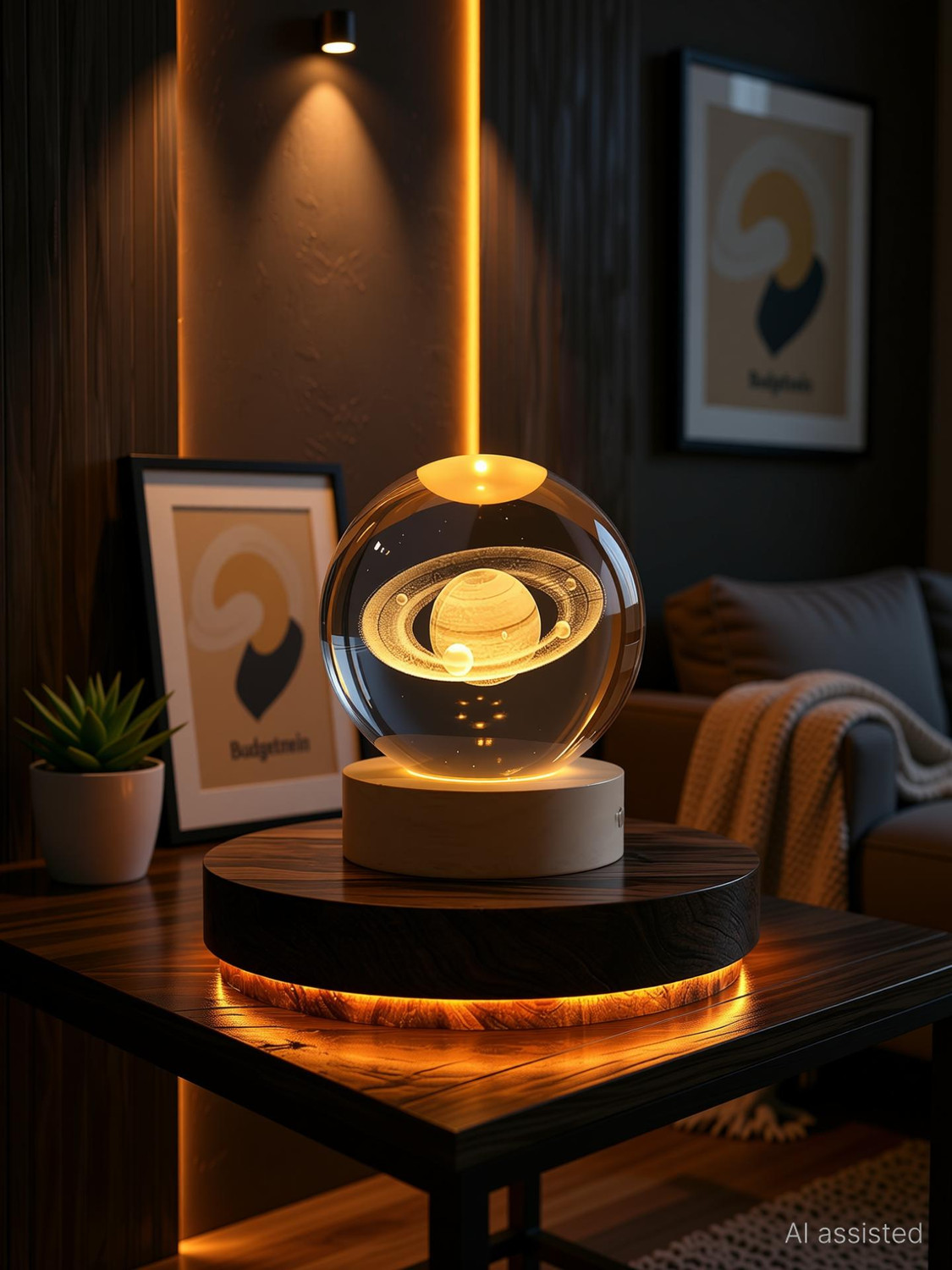 Budgetmein Celestial Ball Saturn 3D Galaxy Night Lamp - Image 6