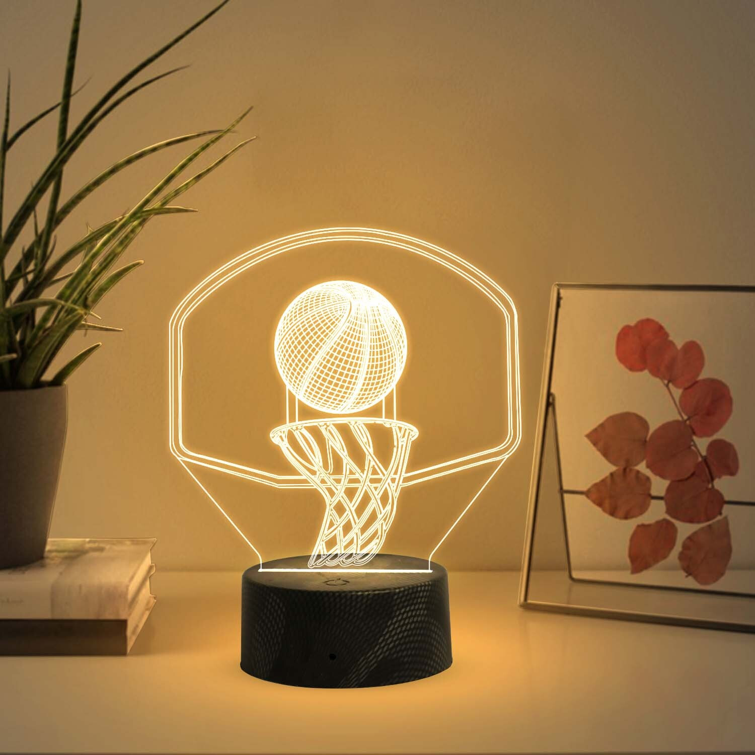 Image of Gift Me Bazar 3D Illusion Football Desk Table Lamp Real Madrid Night Lamp Table Lamp (16.4 cm, warm white)