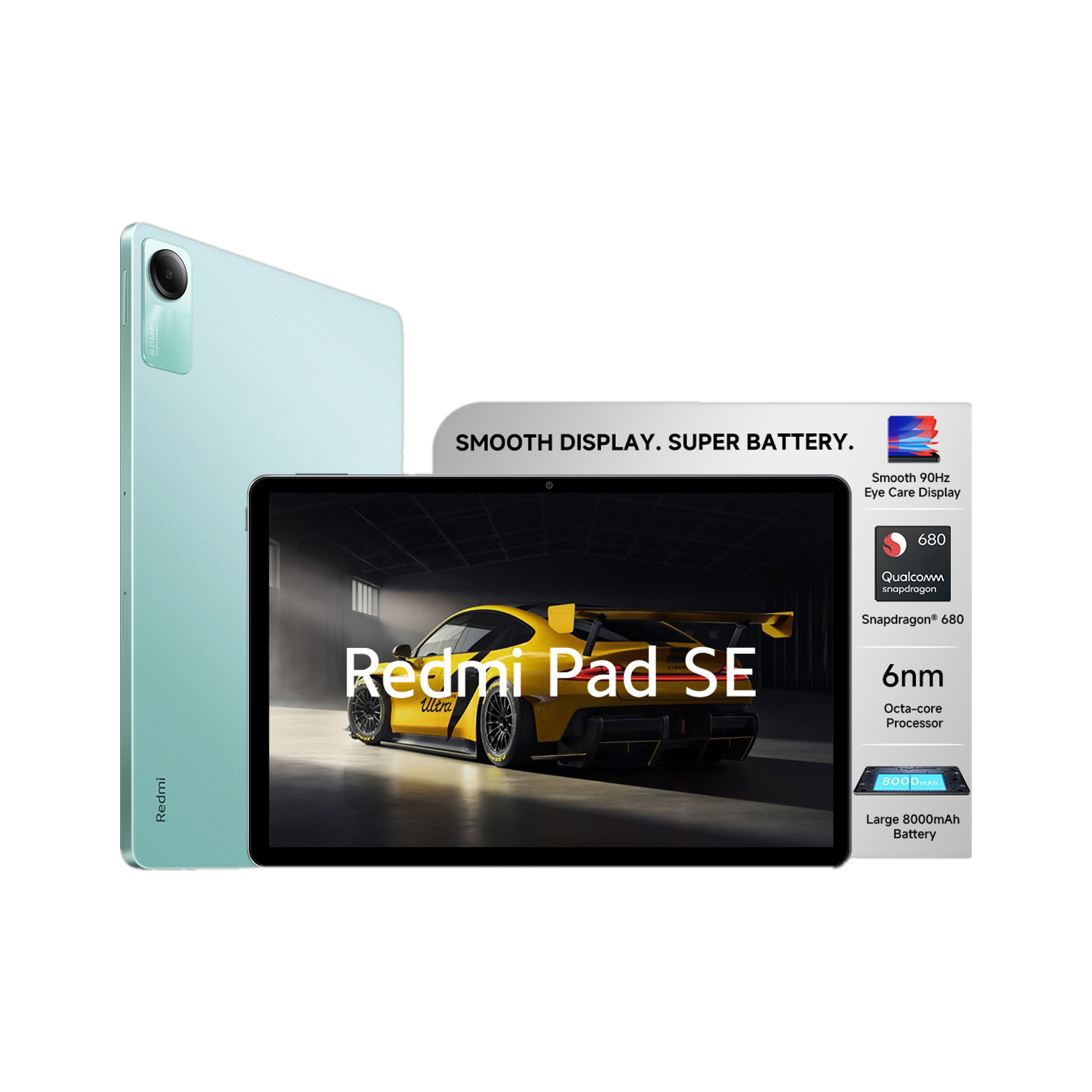 REDMI Pad SE 4 GB RAM 128 GB ROM 11.0 inch with Wi-Fi Only Qualcomm Snapdragon 680 Tablet (Mint Green) - Image 1