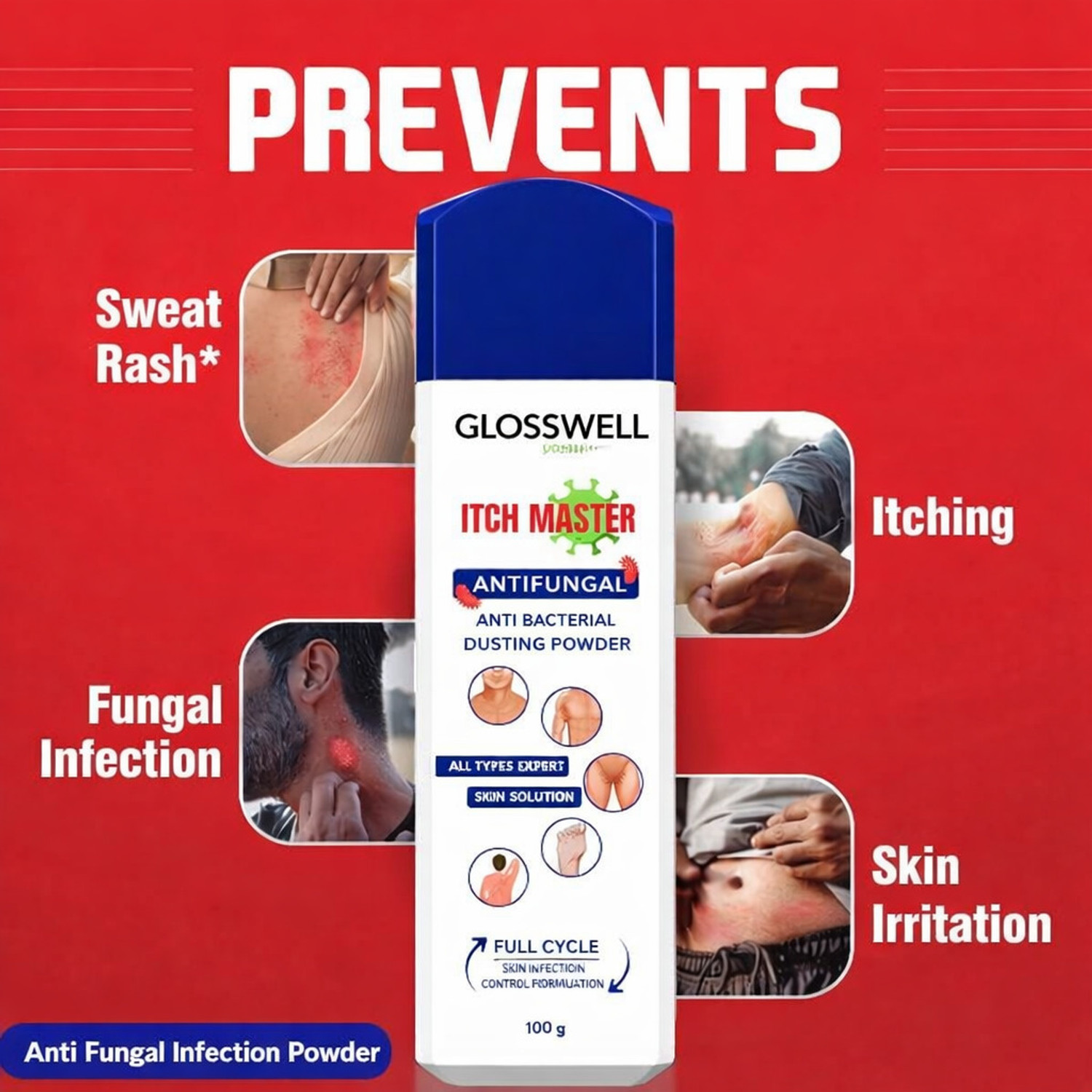 Image of Glenmark Candid Active Expert Dusting Powder (60 g)