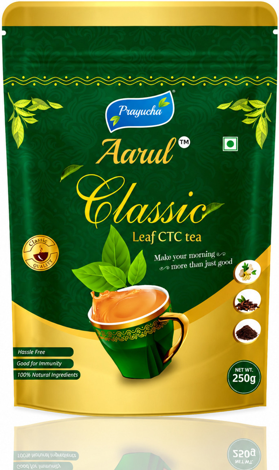 Image of G.M.'S TULSI TEA Special Fannings 1kg|Authentic Assam Tea|Fine Fannings Blend|25+ Years of Trust Unflavoured Black Tea Pouch (250 g)