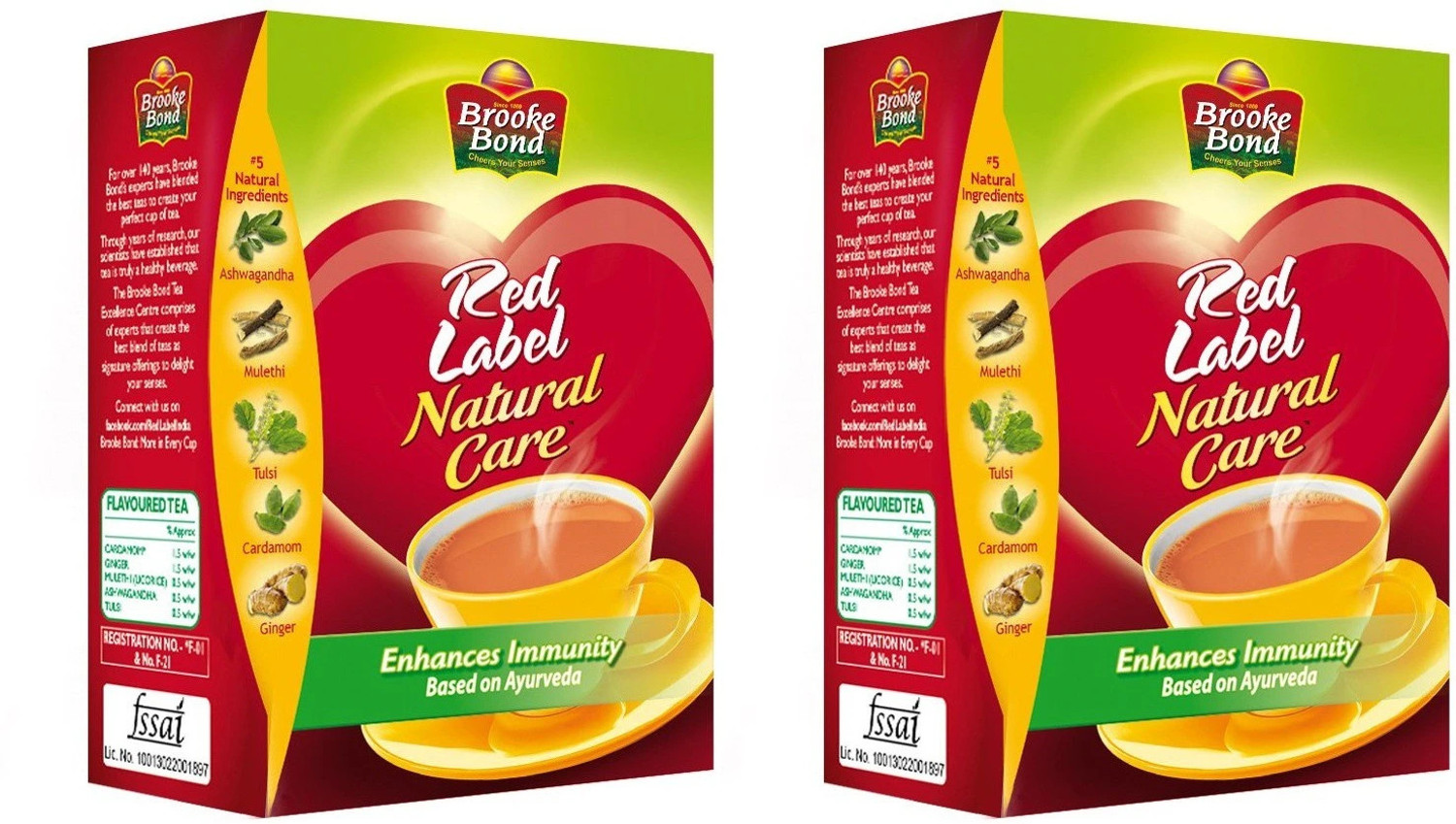 Image of Red Label Natural Care 250 Gram Pack Of 2 / / Tea Box (2 x 250 g)