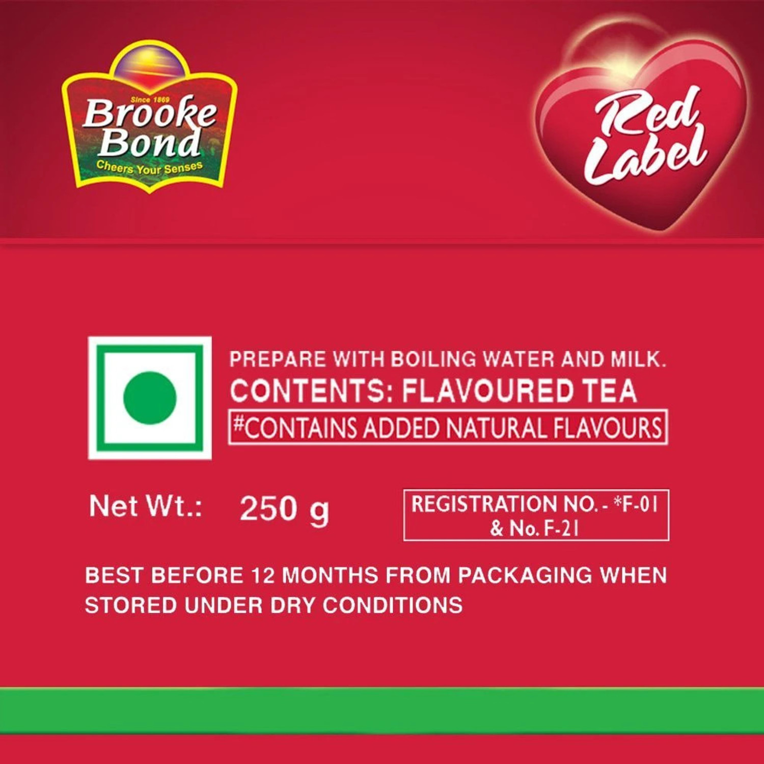 Image of Red Label Natural Care 250 Gram Pack Of 2 / / Tea Box (2 x 250 g)