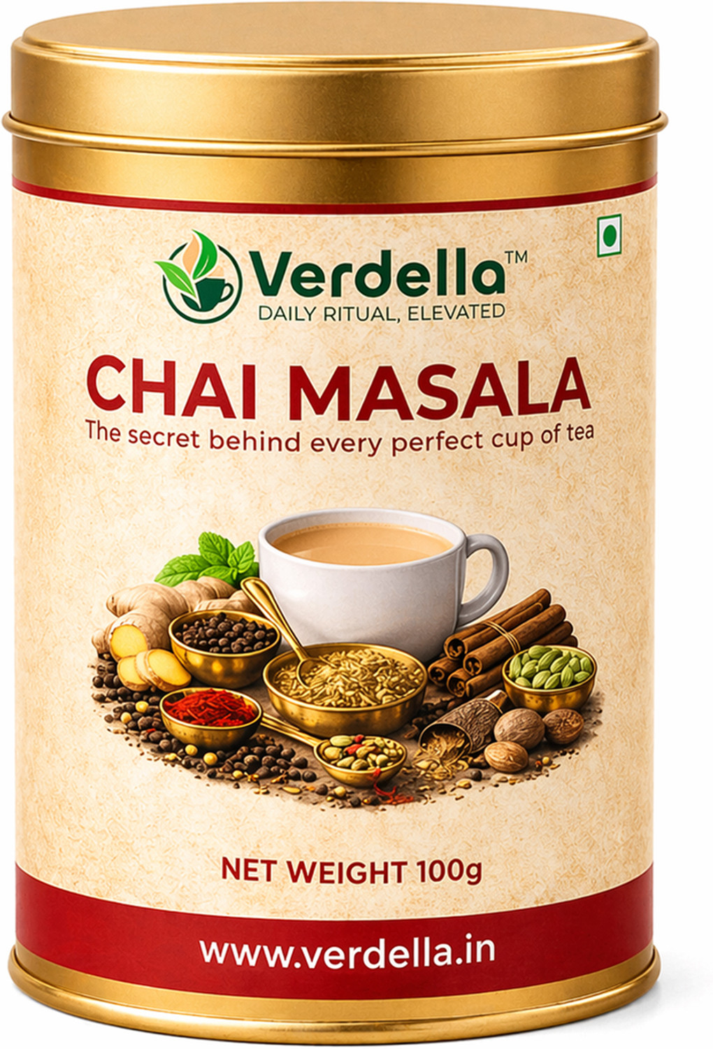 Image of Golden Tips Exotic Kesar Elaichi Unflavoured Black Tea Pouch (100 g)
