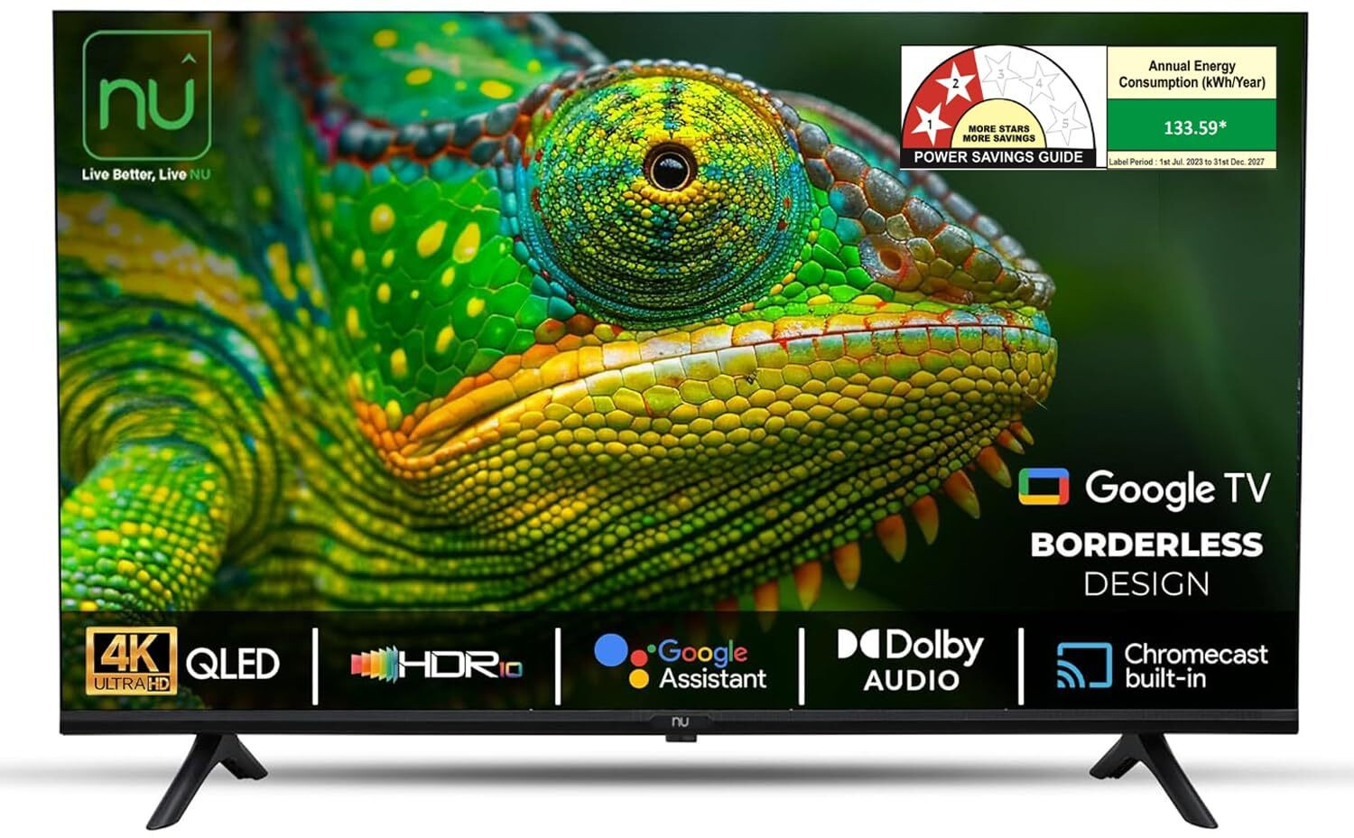 Image of VOIR 100 cm (40 inch) QLED HD Ready Smart Android TV with HD Ready QLED TV (VTQ40CF2EB)