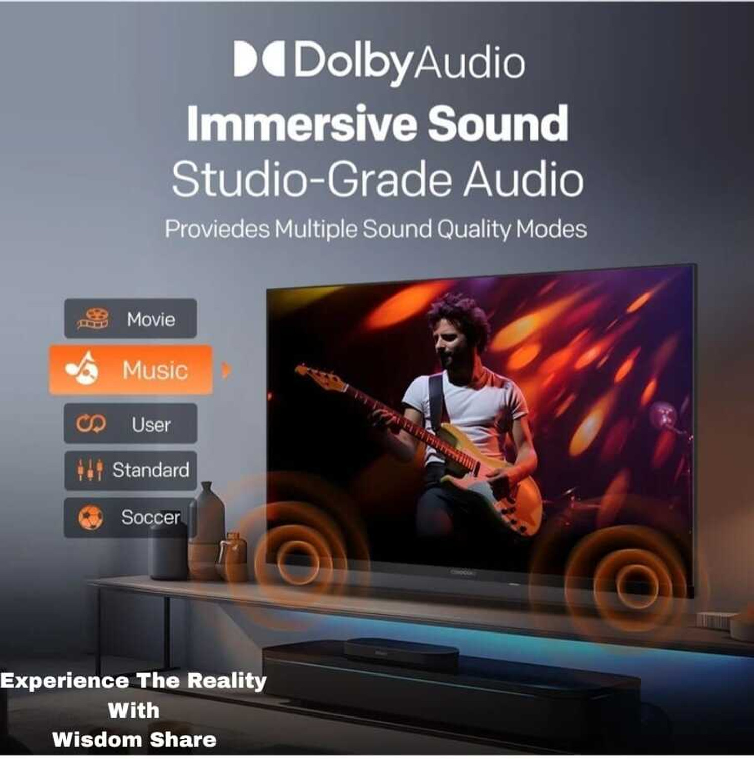 Image of WISDOM SHARE 108 cm (43 inch) QLED Ultra HD (4K) Smart WebOS TV with Energy saving Mode, High Contrast, Simplink (HDMI CEC), WOW Orchestra, Sound Sync, Sound Mode Share, Simultaneous Audio Output, Bluetooth Surround Ready (43qledwebos)
