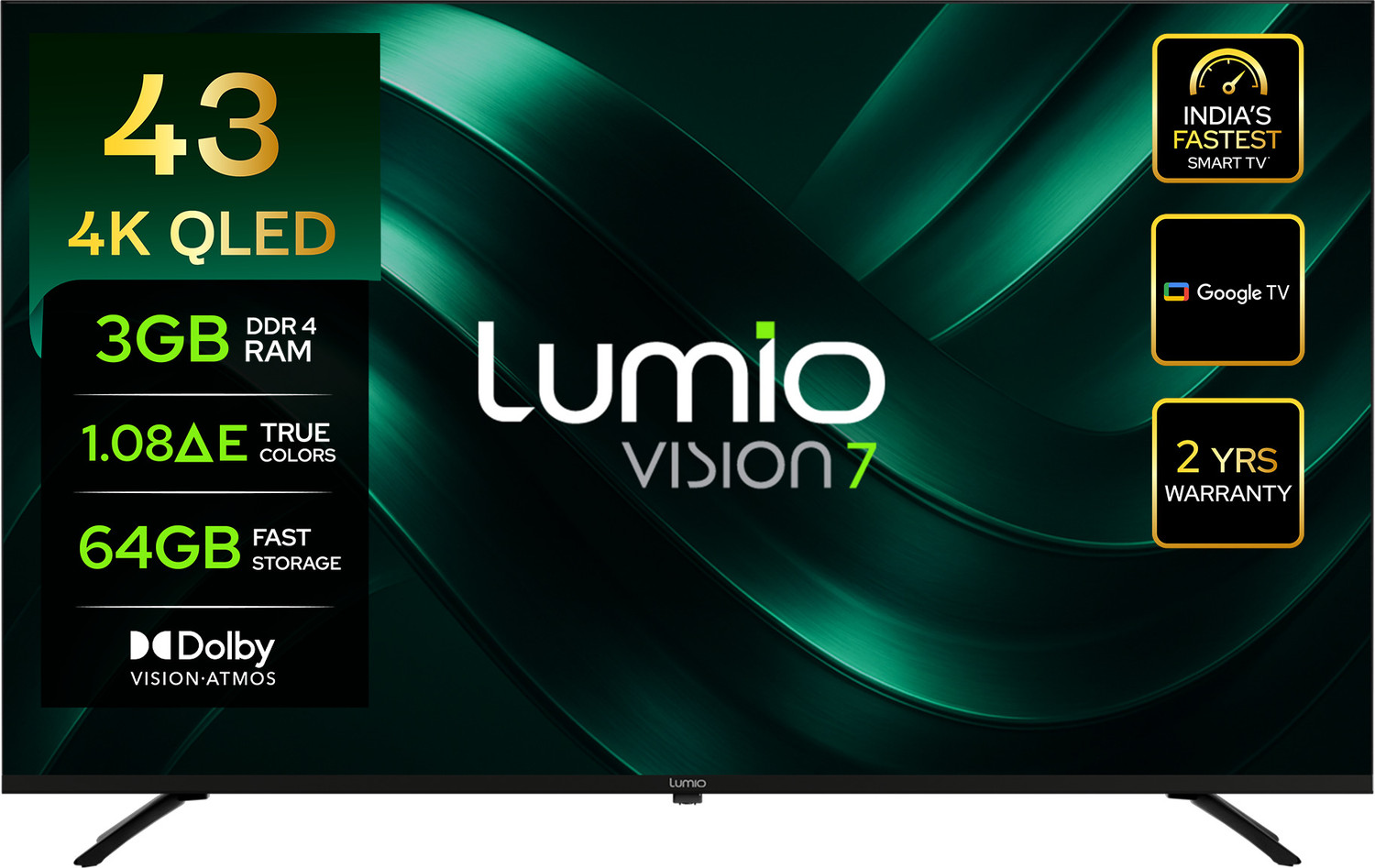 Image of WISDOM SHARE 108 cm (43 inch) QLED Ultra HD (4K) Smart WebOS TV with Energy saving Mode, High Contrast, Simplink (HDMI CEC), WOW Orchestra, Sound Sync, Sound Mode Share, Simultaneous Audio Output, Bluetooth Surround Ready (43qledwebos)
