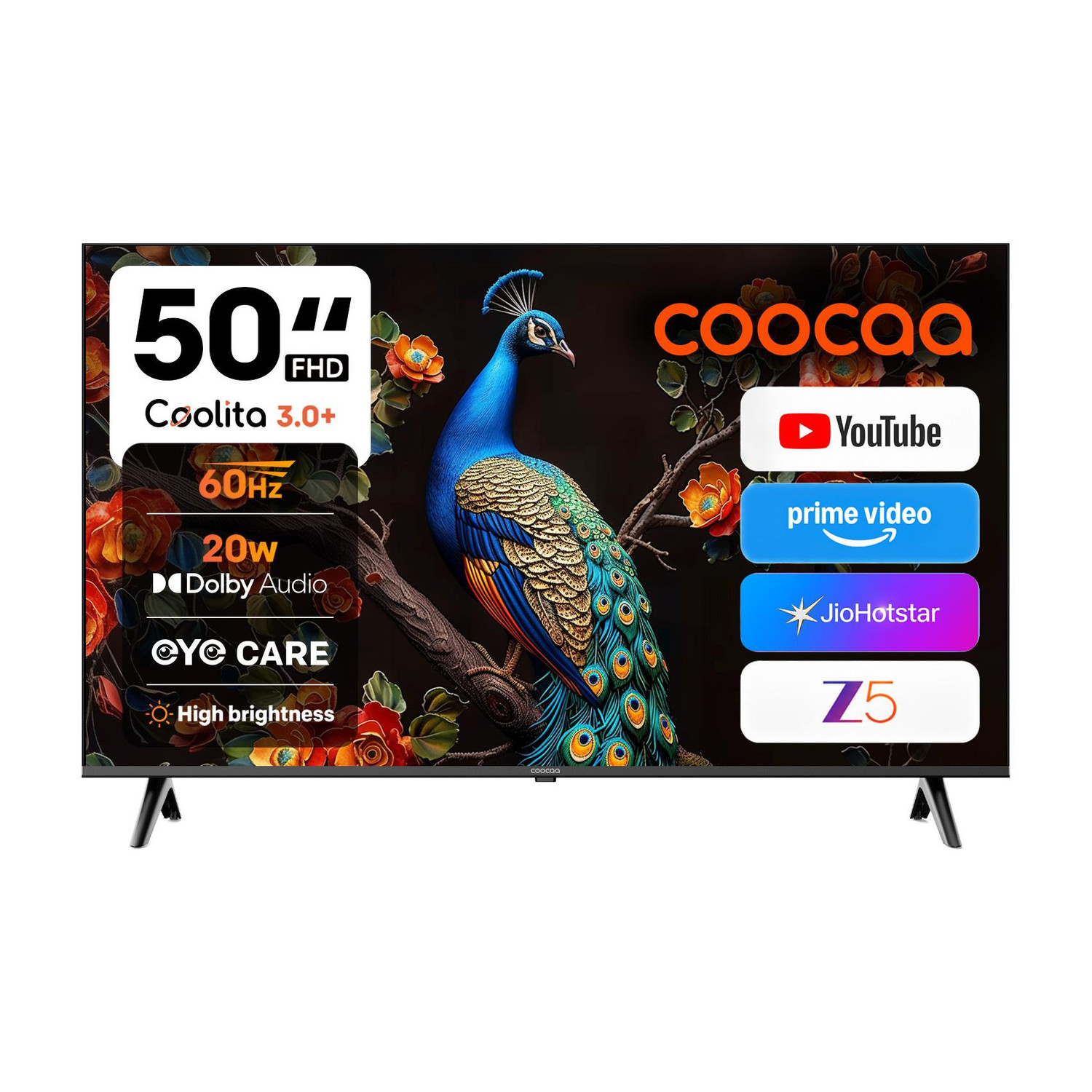 Coocaa S4U Plus 126 cm (50 inch) Full HD LED Smart Coolita TV with Dolby Audio| Narrow Frame Design| Eye Care Technology| 300+ Live Channels| Voice Control by Coolink App Online at best Prices In India
