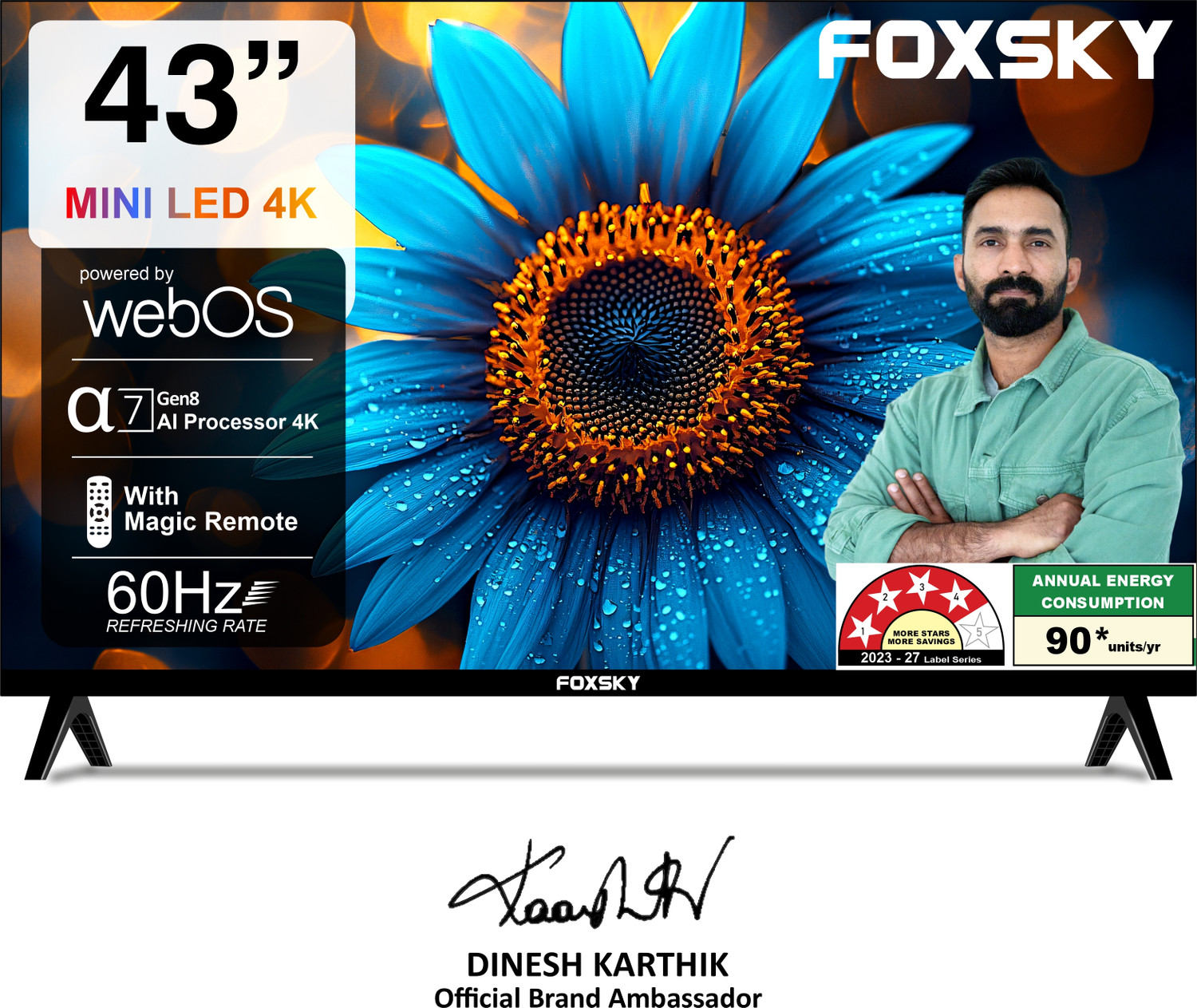 Foxsky 43 inch 4K Mini LED Smart WebOS TV 2026 - Image 6