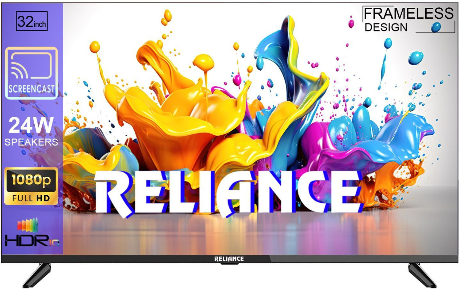 Image of Reliance 139 cm (55 inch) QLED Ultra HD (4K) Smart Google TV with support all OTT Apps & A large Storage (RGT55GT8724UHD)