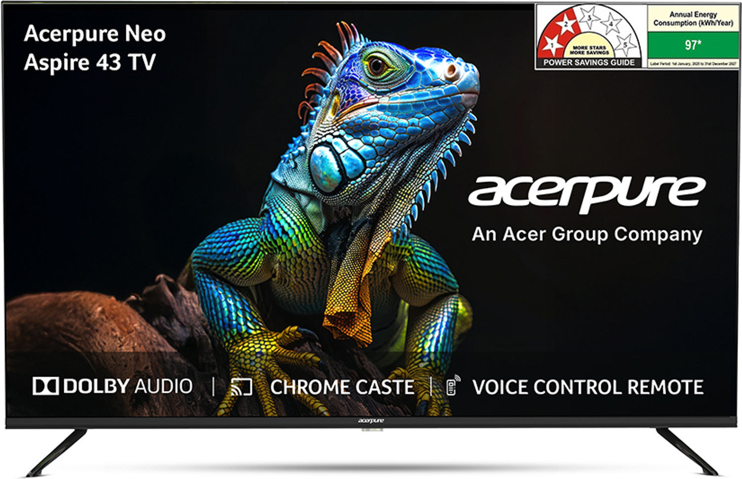 acerpure Aspire Neo 108 cm (43 inch) Full HD LED Smart Google TV with GTV 5.0 | Ref+ Design |Android 14 | Dolby Audio | 30W Sound | HDR10| Built-in Satellite Tuner | Wall Mount Included Online at best Prices In India