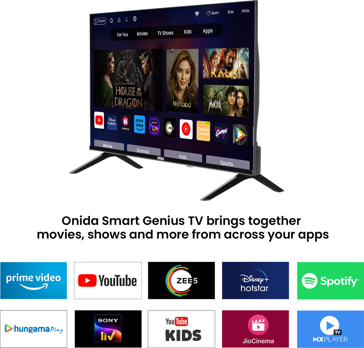 Image of ONIDA 80 cm (32 inch) HD Ready LED Smart Coolita TV (32HTI)