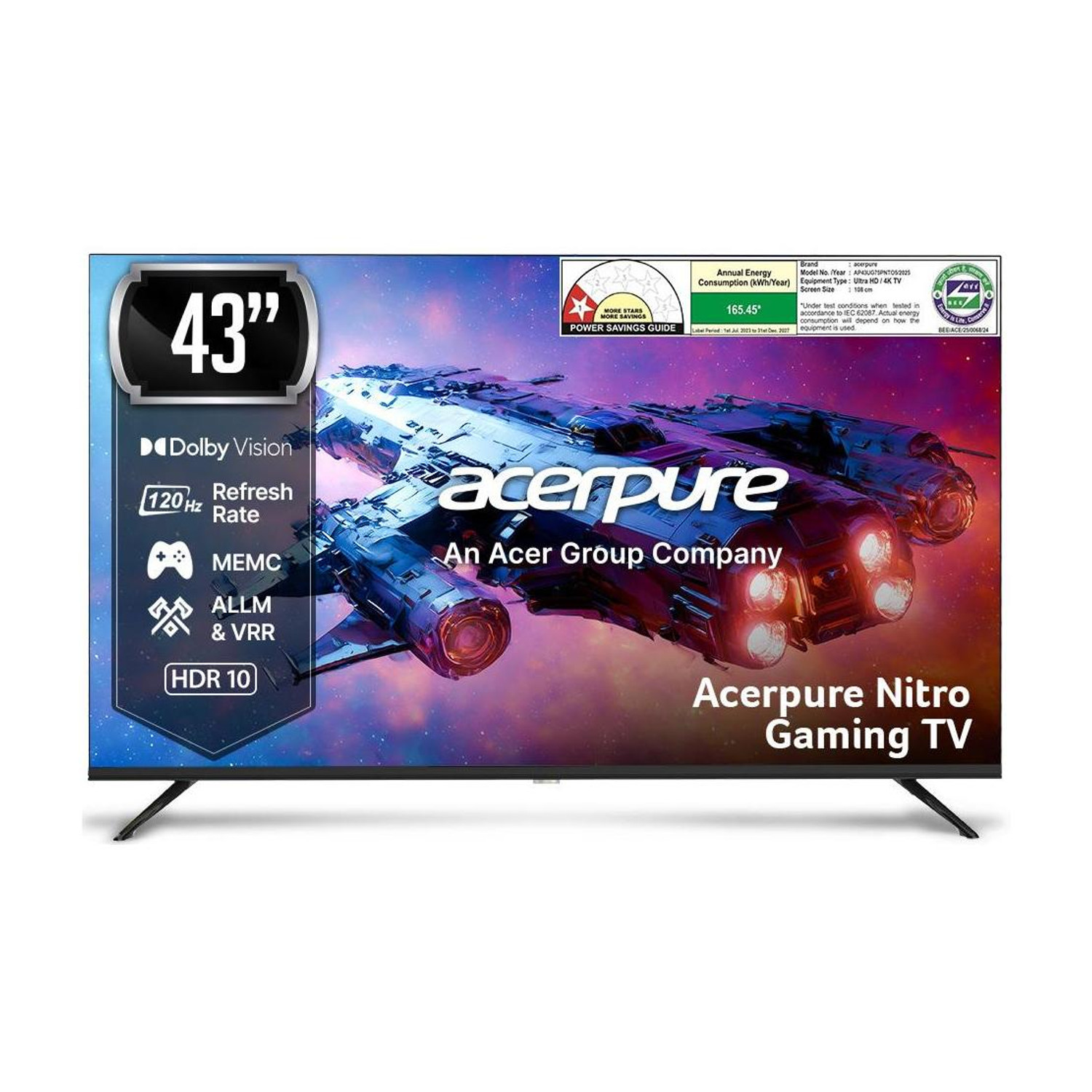Acerpure 43 inch QLED 4K Smart TV - Image 1